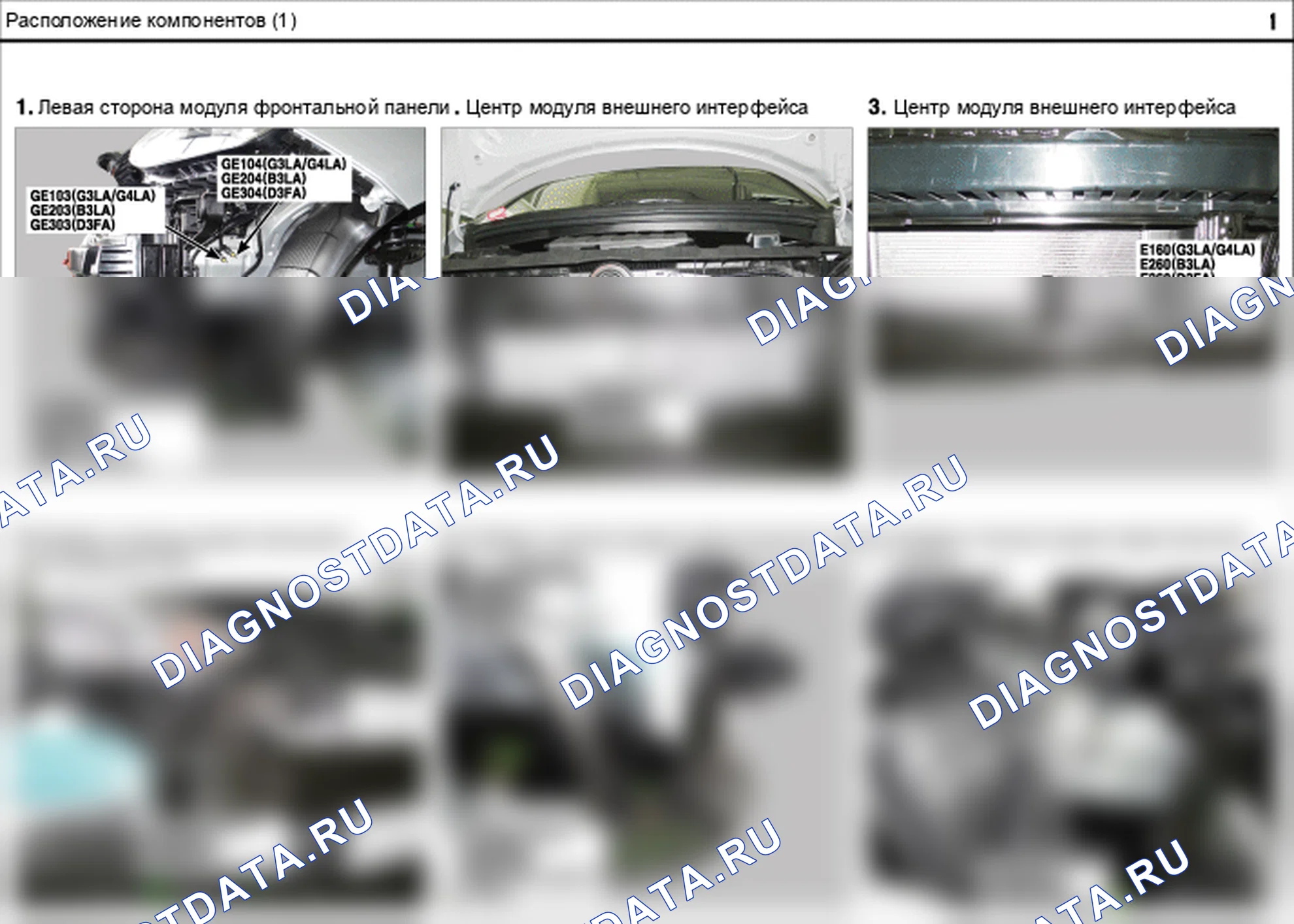 Расположение компонентов — Электросхема расположения компонентов — Электросхема расположения компонентов, Схема 1 из 136. Hyundai GRAND i10/Xcent BA (2014-2017)
