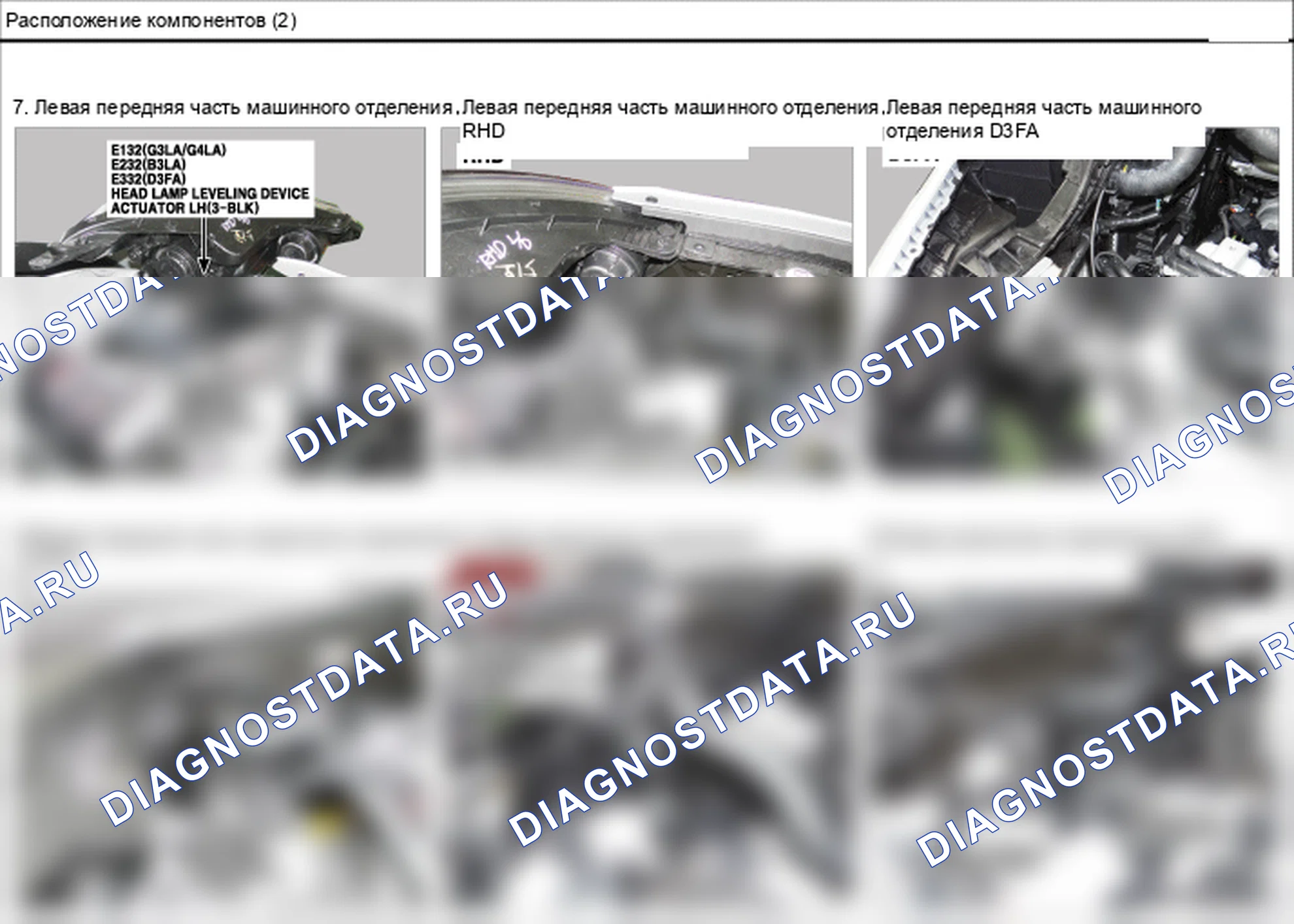 Расположение компонентов — Электросхема расположения компонентов — Электросхема расположения компонентов, Схема 6 из 136. Hyundai GRAND i10/Xcent BA (2014-2017)
