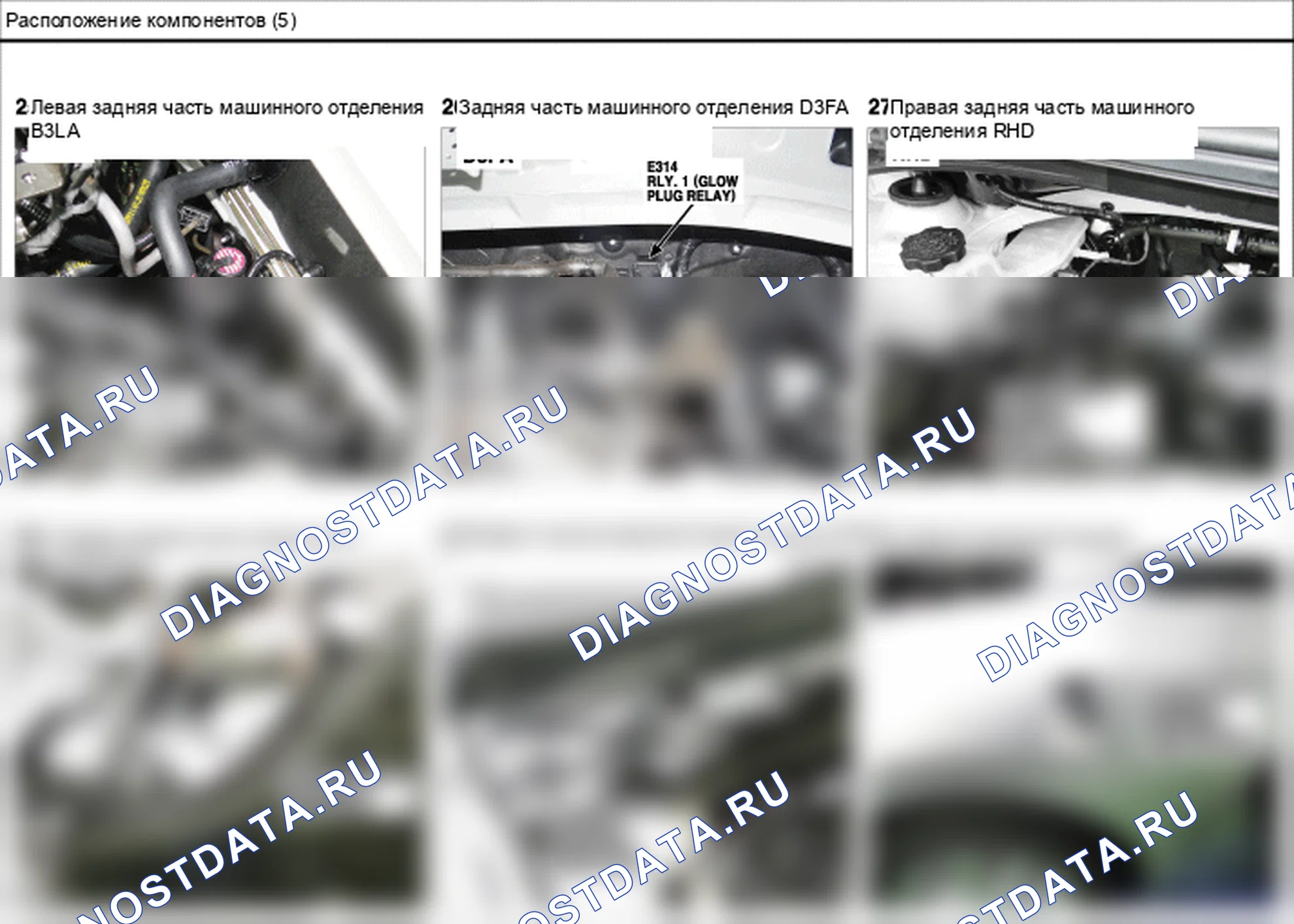 Расположение компонентов — Электросхема расположения компонентов — Электросхема расположения компонентов, Схема 20 из 136. Hyundai GRAND i10/Xcent BA (2014-2017)