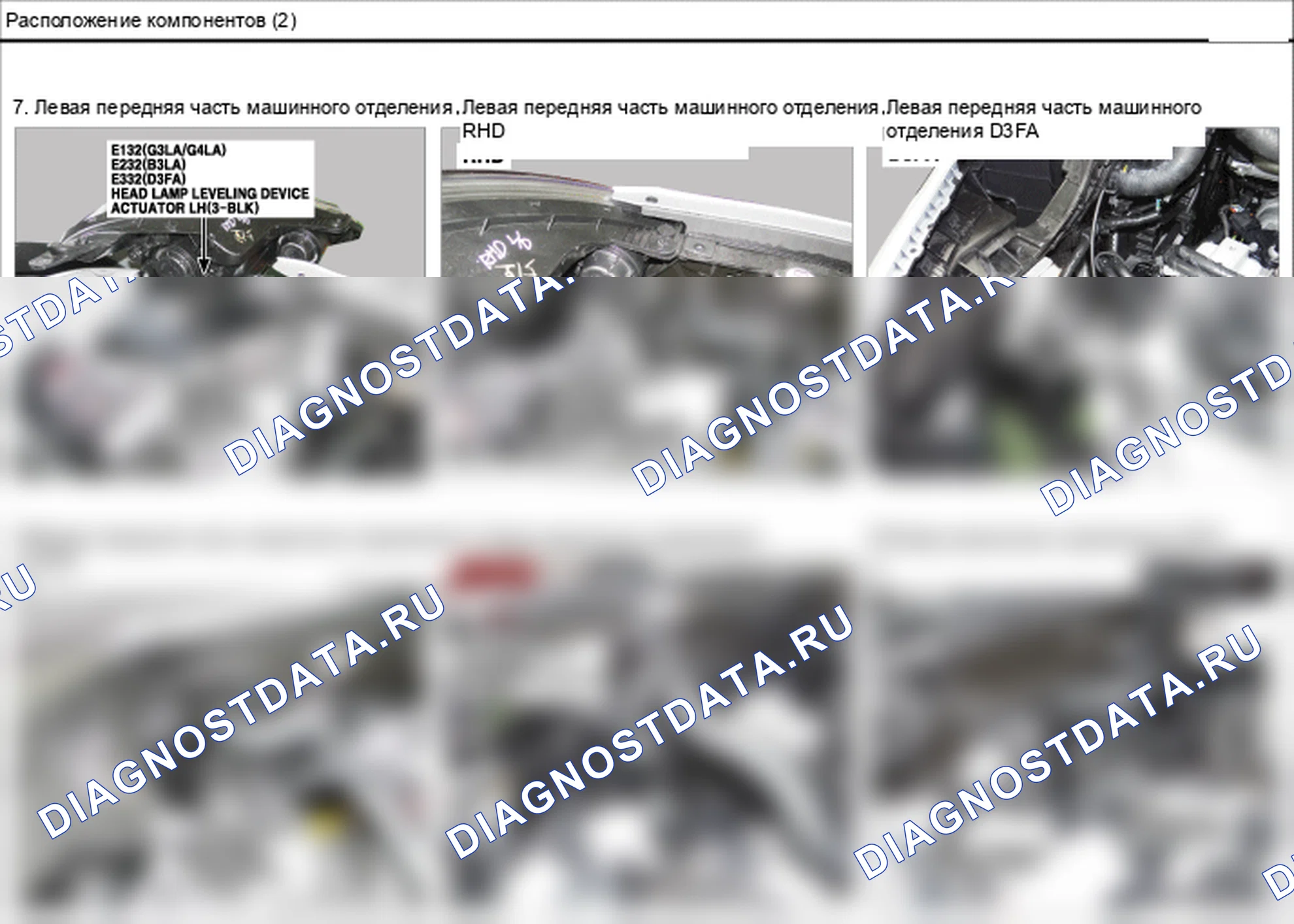 Расположение компонентов — Электросхема расположения компонентов — Электросхема расположения компонентов, Схема 7 из 136. Hyundai GRAND i10/Xcent BA (2014-2017)