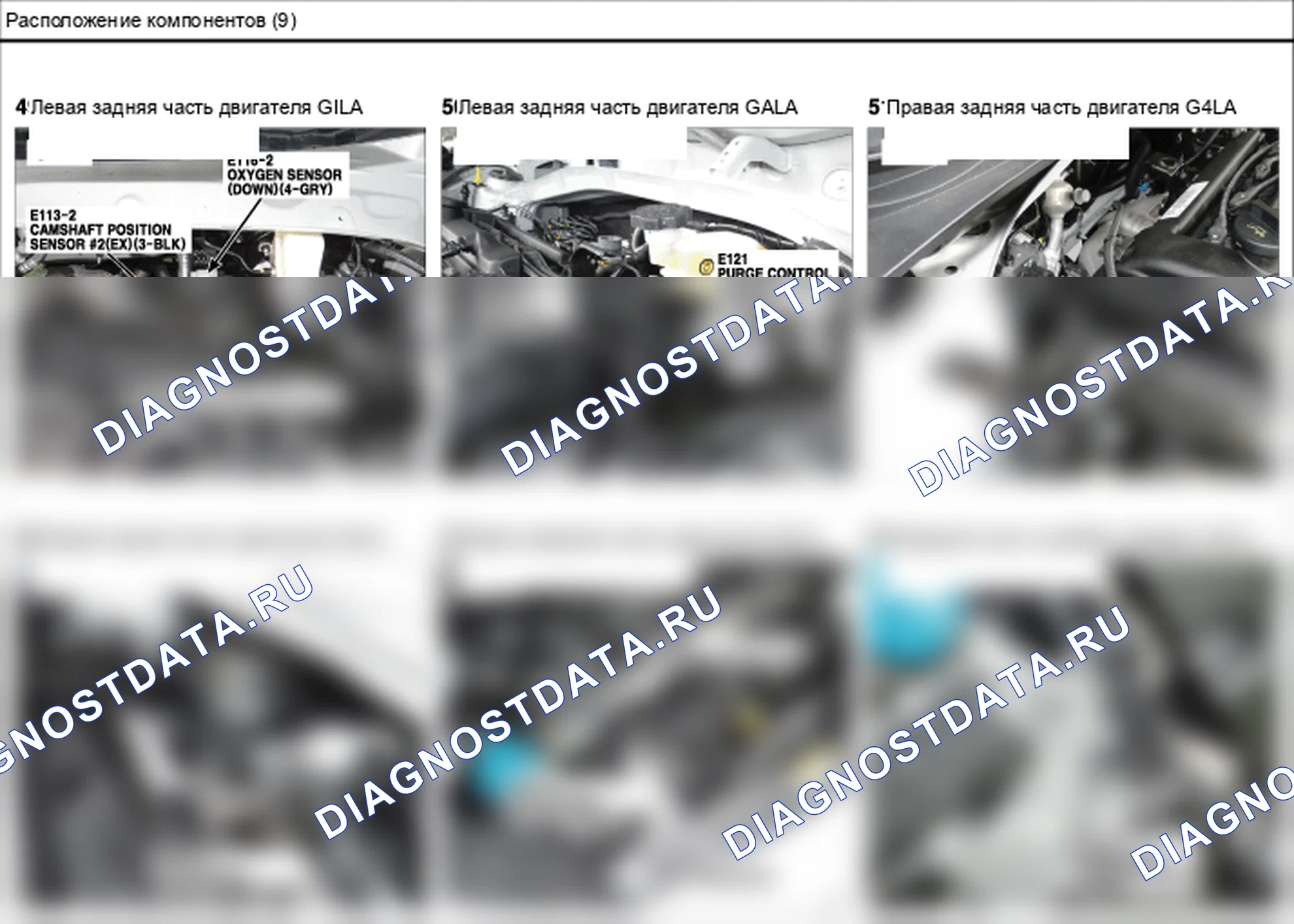 Расположение компонентов — Электросхема расположения компонентов — Электросхема расположения компонентов, Схема 33 из 136. Hyundai GRAND i10/Xcent BA (2014-2017)