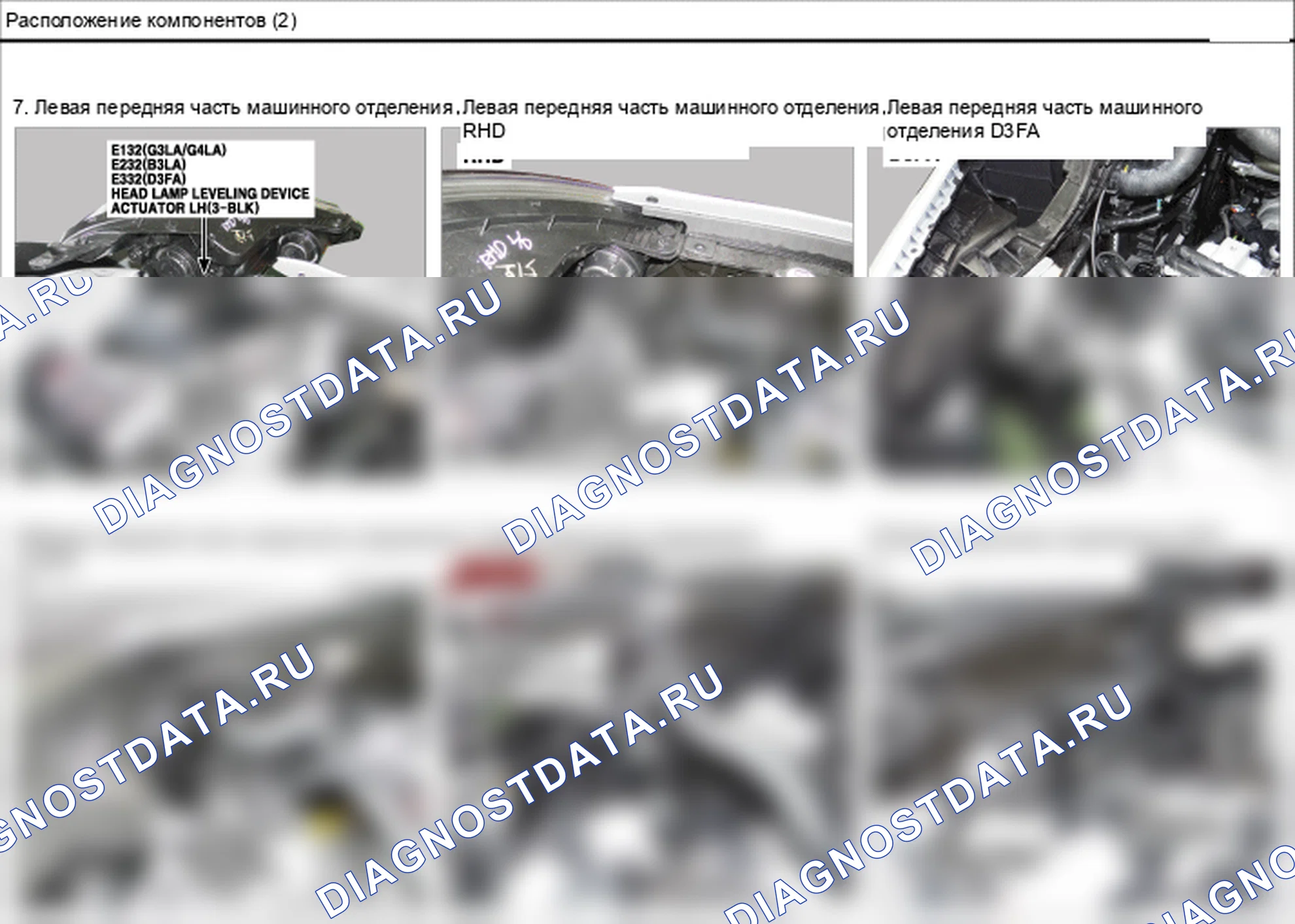 Расположение компонентов — Электросхема расположения компонентов — Электросхема расположения компонентов, Схема 8 из 136. Hyundai GRAND i10/Xcent BA (2014-2017)