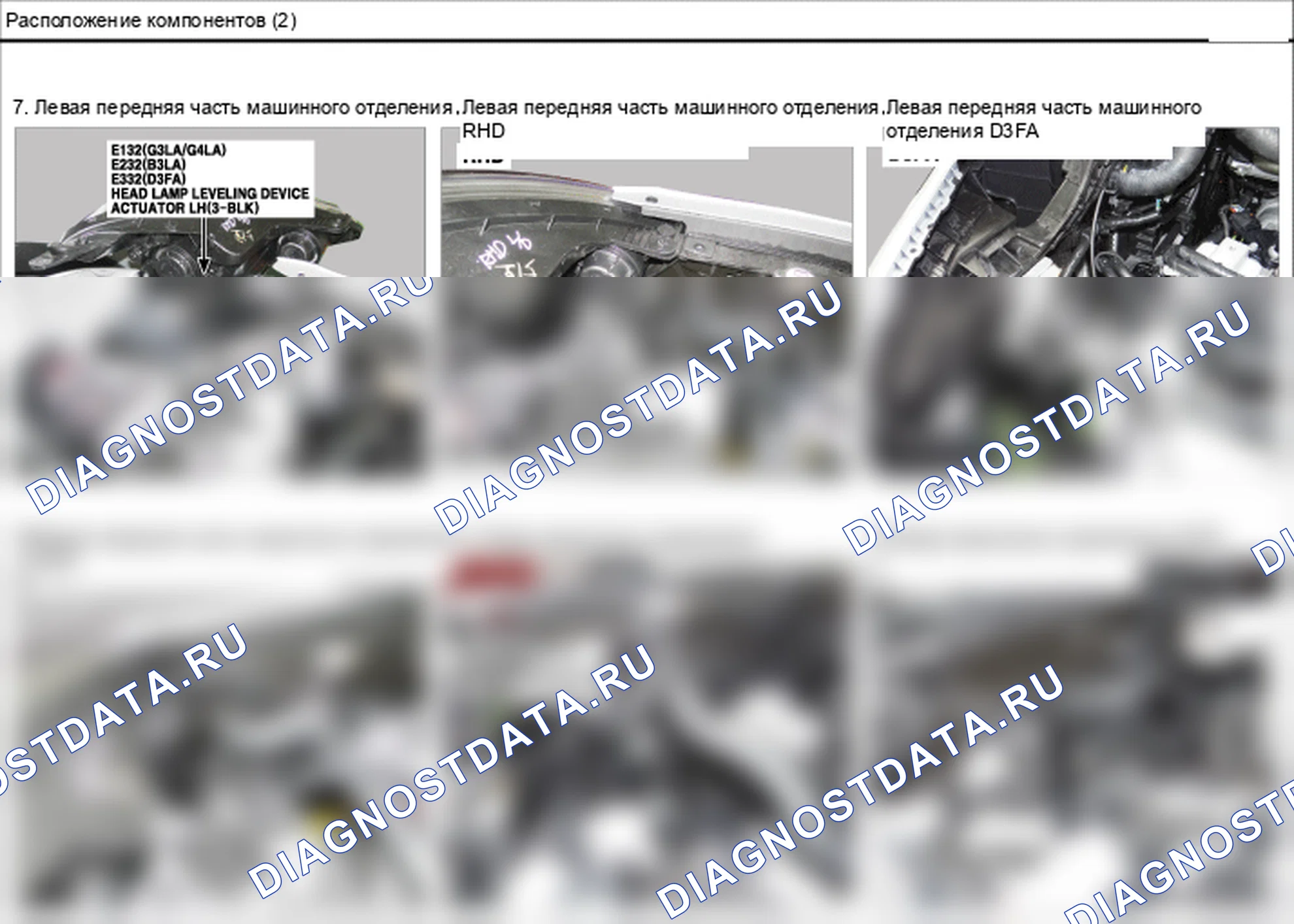 Расположение компонентов — Электросхема расположения компонентов — Электросхема расположения компонентов, Схема 5 из 136. Hyundai GRAND i10/Xcent BA (2014-2017)