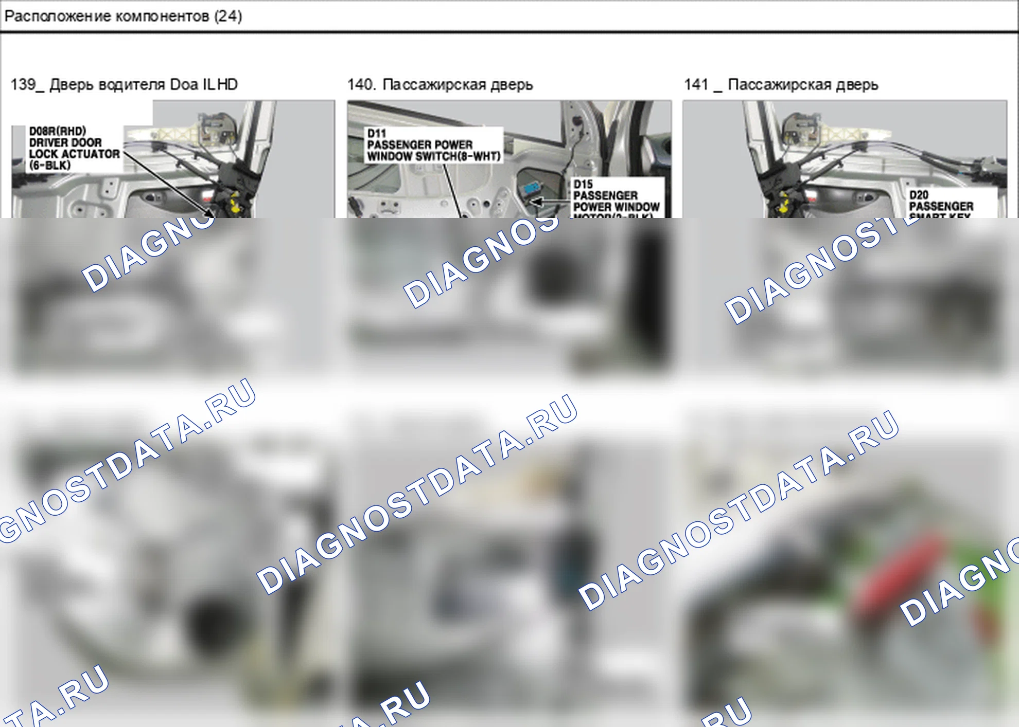 Расположение компонентов — Электросхема расположения компонентов — Электросхема расположения компонентов, Схема 94 из 136. Hyundai GRAND i10/Xcent BA (2014-2017)