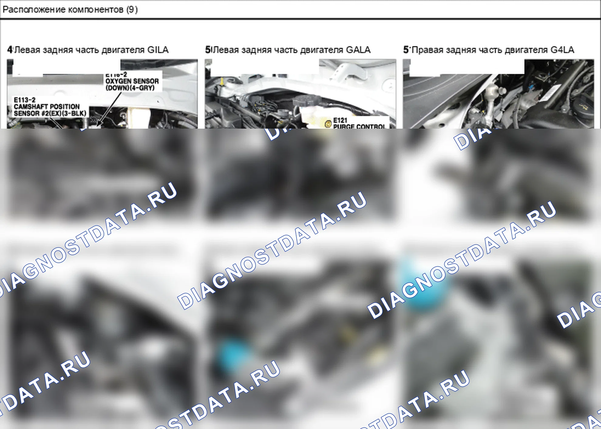 Расположение компонентов — Электросхема расположения компонентов — Электросхема расположения компонентов, Схема 36 из 136. Hyundai GRAND i10/Xcent BA (2014-2017)