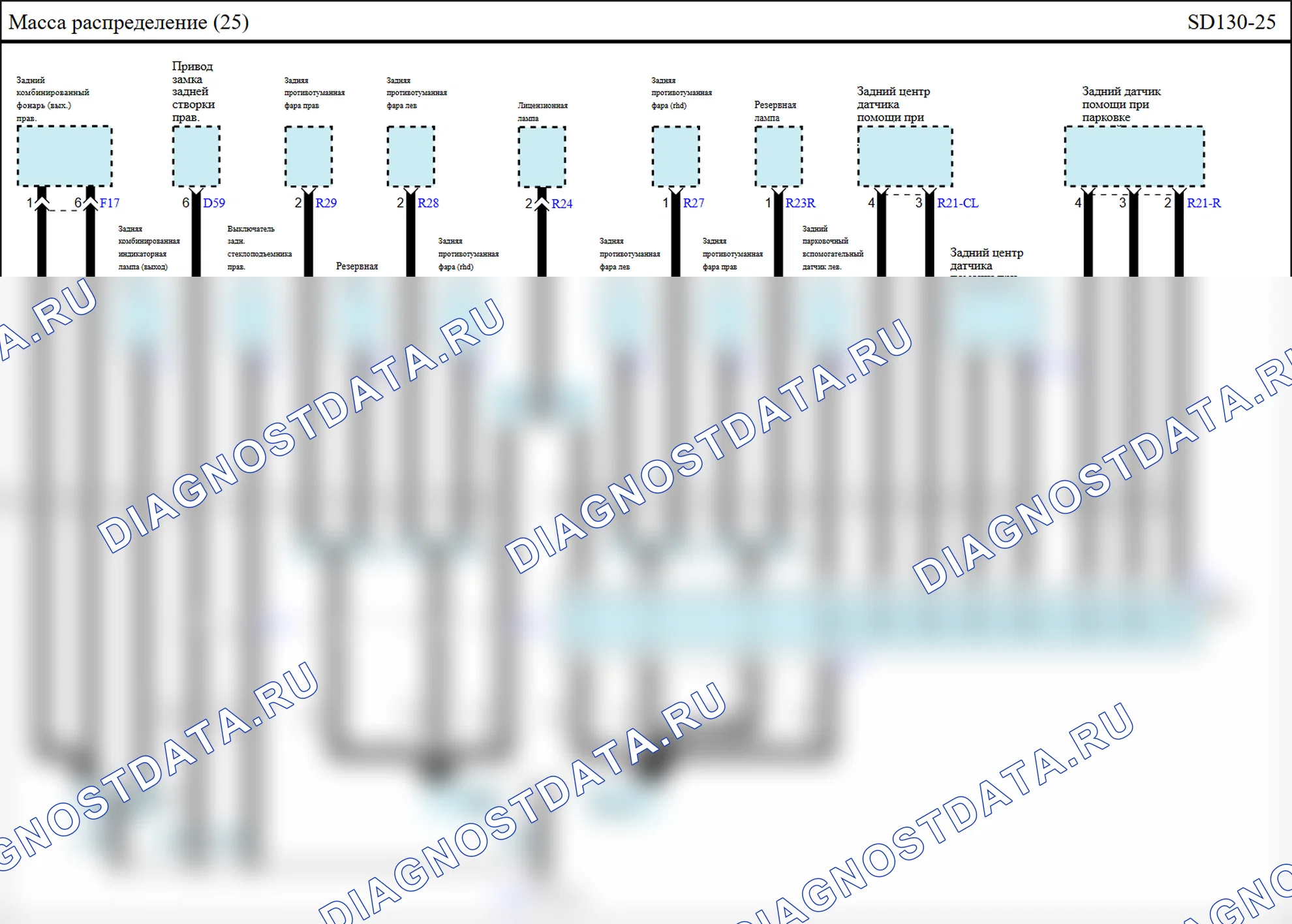 Питание и масса — Электросхема питания и массы — Электросхема питания и массы, Схема 63 из 64. Hyundai i20 GB (2015-2017)
