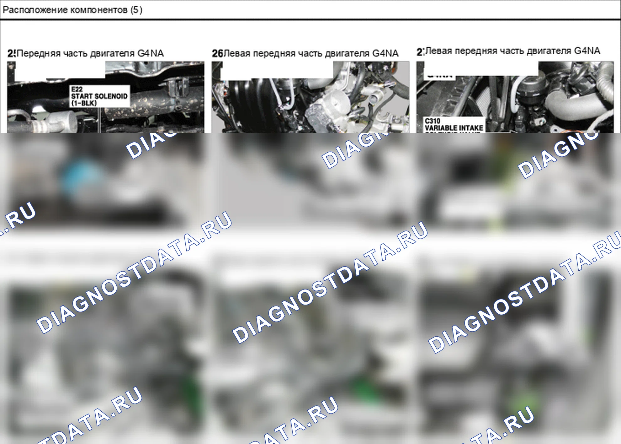 Расположение компонентов — Электросхема расположения компонентов — Электросхема расположения компонентов, Схема 24 из 210. Hyundai ix35 EL (2010-2016)