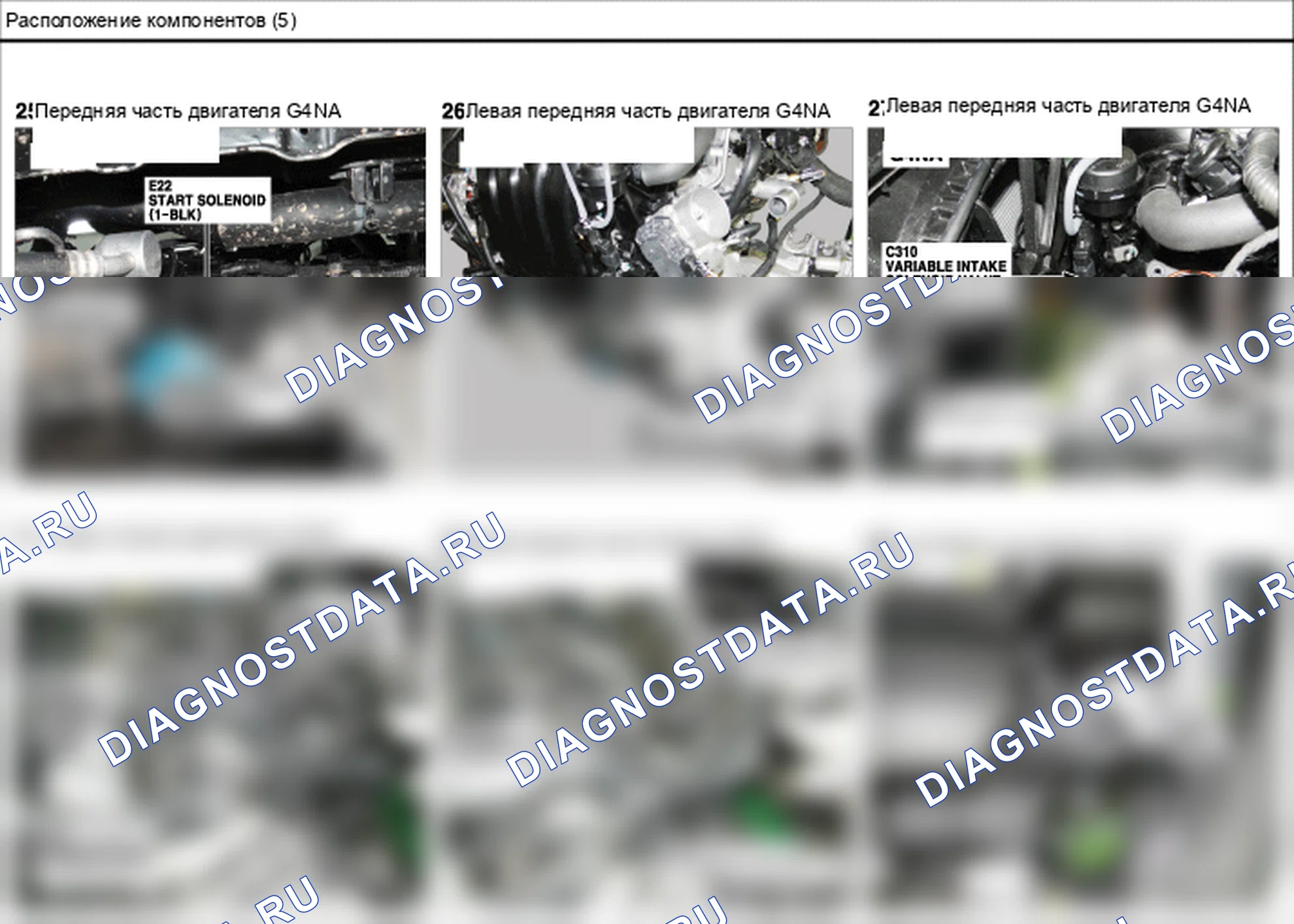 Расположение компонентов — Электросхема расположения компонентов — Электросхема расположения компонентов, Схема 25 из 210. Hyundai ix35 EL (2010-2016)