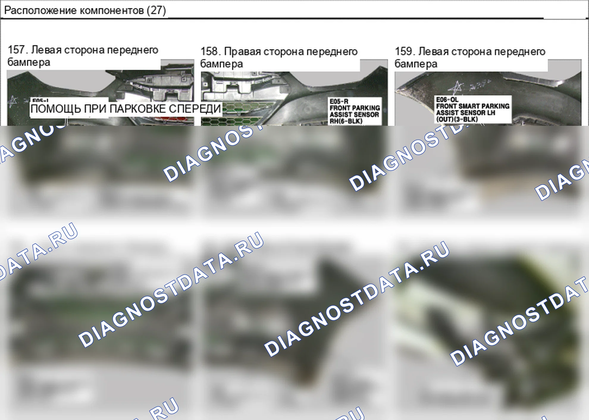 Расположение компонентов — Электросхема расположения компонентов — Электросхема расположения компонентов, Схема 135 из 210. Hyundai ix35 EL (2010-2016)