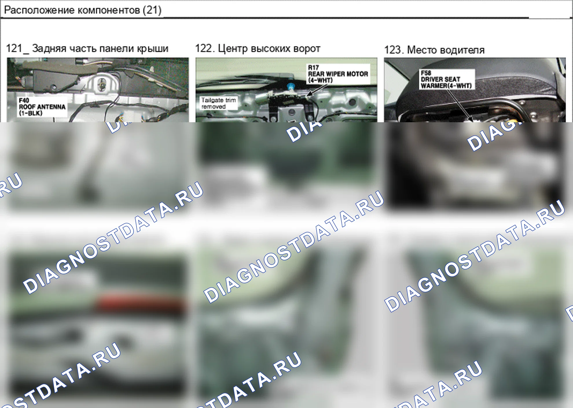 Расположение компонентов — Электросхема расположения компонентов — Электросхема расположения компонентов, Схема 105 из 210. Hyundai ix35 EL (2010-2016)