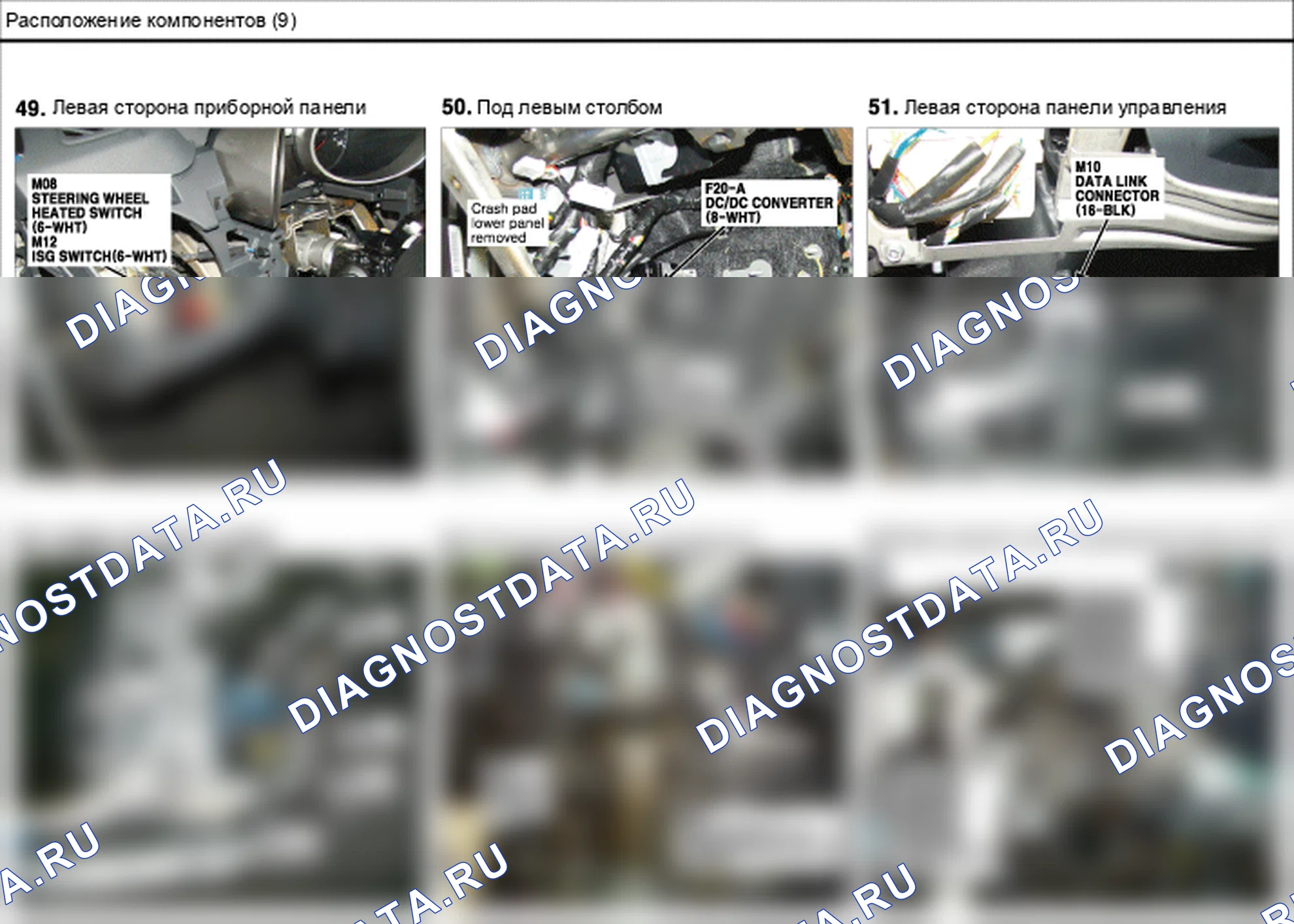 Расположение компонентов — Электросхема расположения компонентов — Электросхема расположения компонентов, Схема 42 из 210. Hyundai ix35 EL (2010-2016)