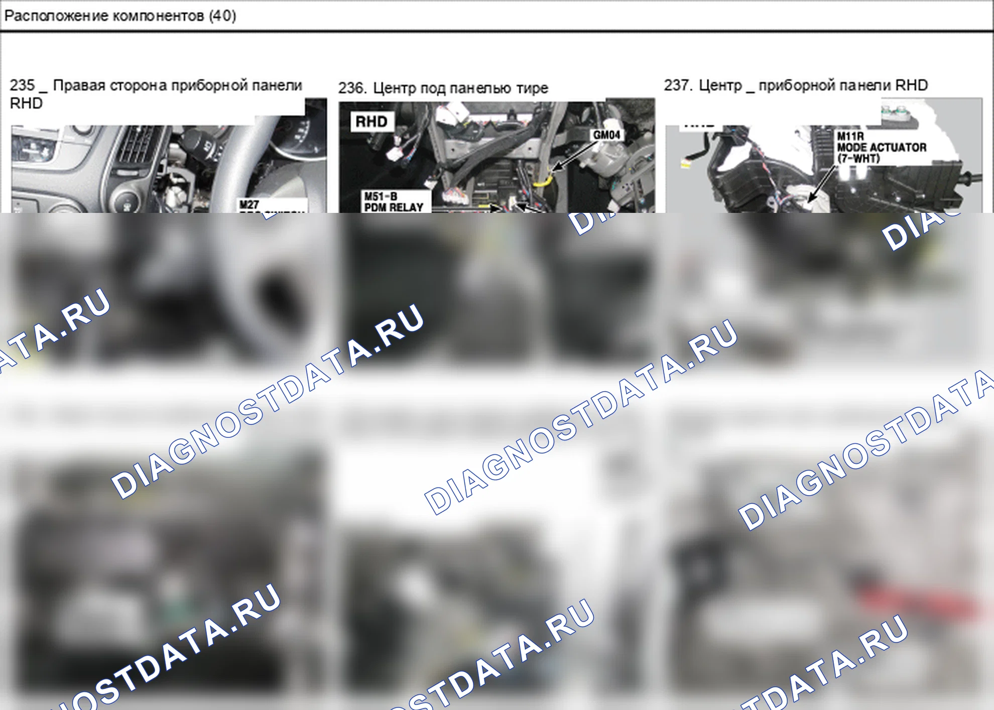 Расположение компонентов — Электросхема расположения компонентов — Электросхема расположения компонентов, Схема 197 из 210. Hyundai ix35 EL (2010-2016)