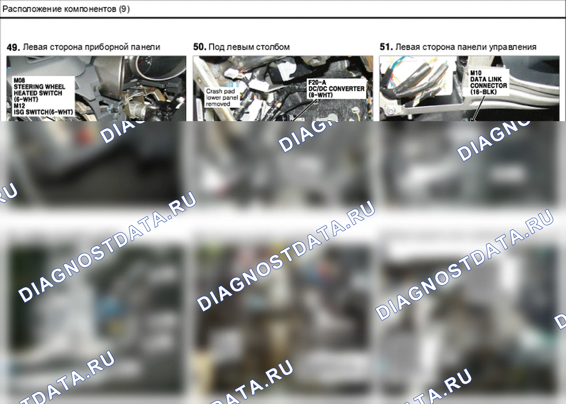 Расположение компонентов — Электросхема расположения компонентов — Электросхема расположения компонентов, Схема 44 из 210. Hyundai ix35 EL (2010-2016)