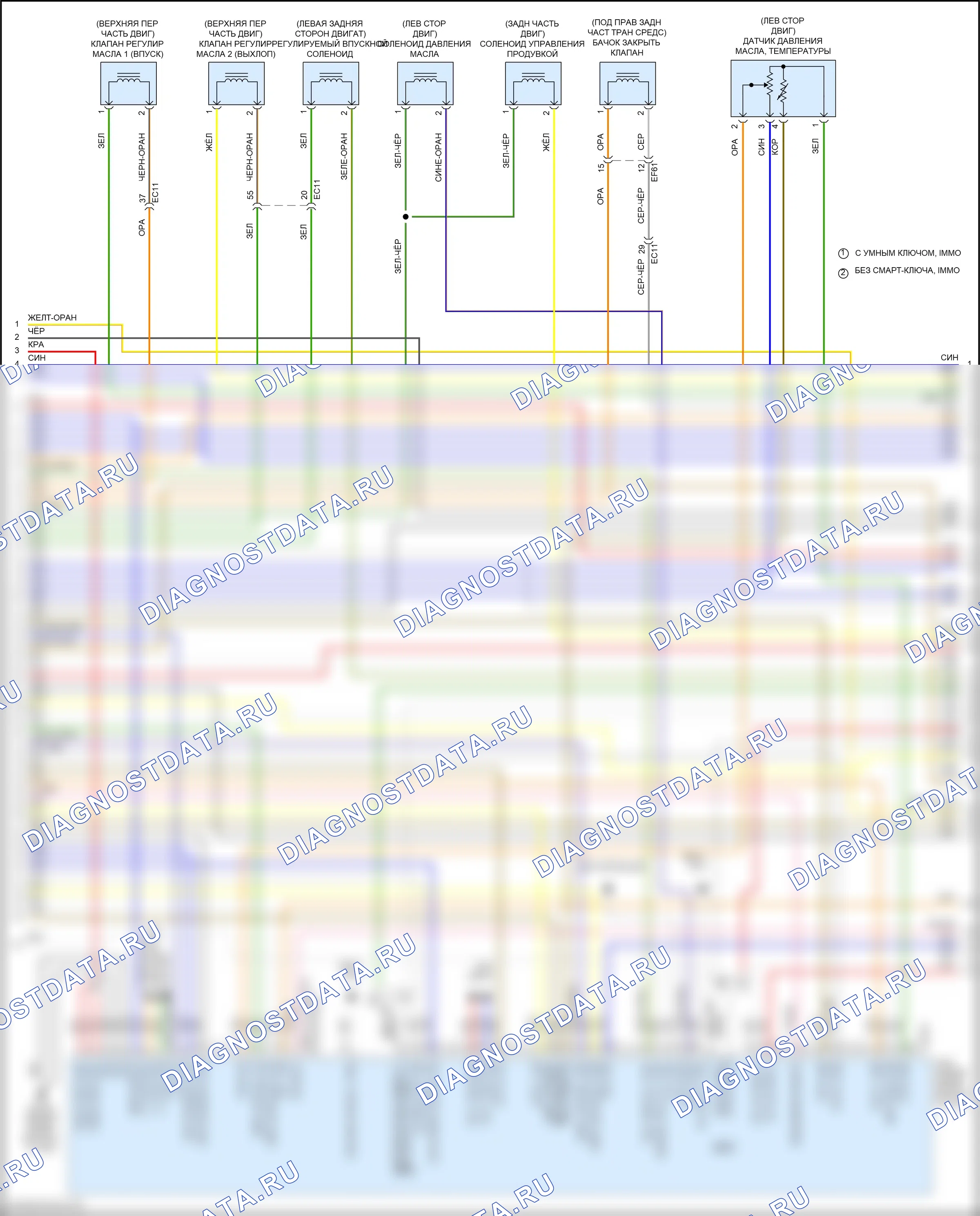 Двигатель — Электросхема двигателя 2.0l — Электросхема двигателя 2.0l (6 из 8). Hyundai Kona I рестайлинг (2020-2024)