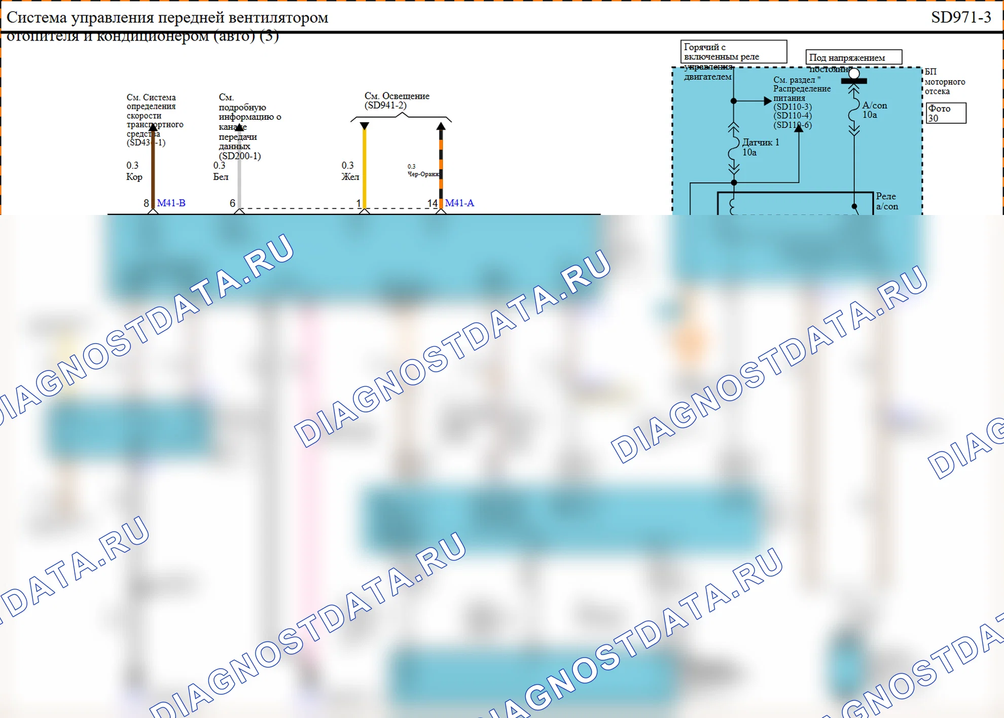 Система управления передней вентилятором отопителя и кондиционирования воздуха (авто) — Электросхема системы управления передней вентилятора отопителя и кондиционирования воздуха (авто) (автоматический климат) — Электросхема системы управления передней вентилятора отопителя и кондиционирования воздуха (авто) (автоматический климат), Схема 3 из 7. Hyundai Santa Fe CM (2006-2013)