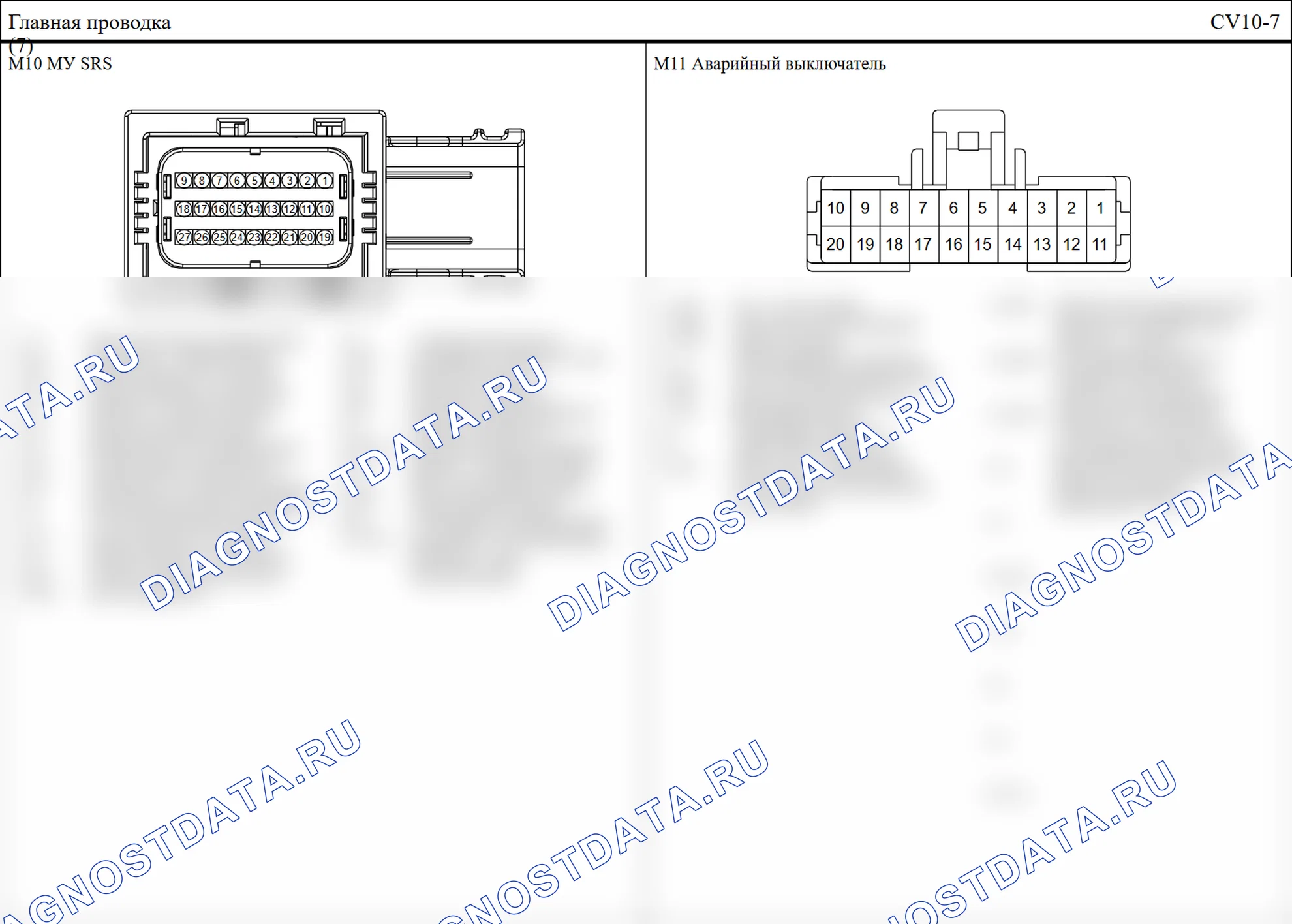 Основной жгут проводов — Электросхема основного жгут проводов — Электросхема основного жгут проводов, Схема 14 из 38. Hyundai Santafe Sport DMA (2014-2017)