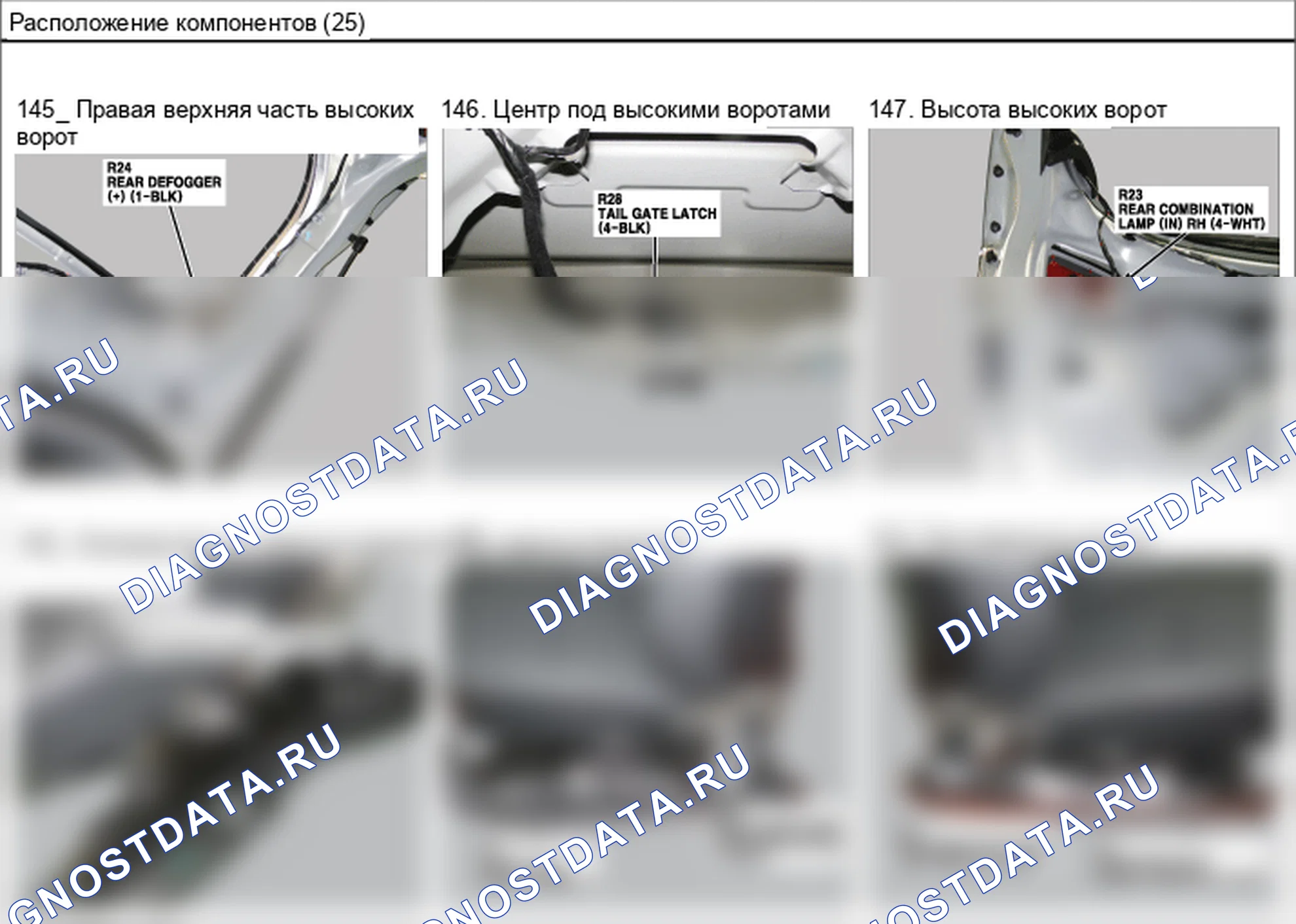 Расположение компонентов — Электросхема расположения компонентов — Электросхема расположения компонентов, Схема 49 из 54. Hyundai Santafe Sport DMA (2014-2017)