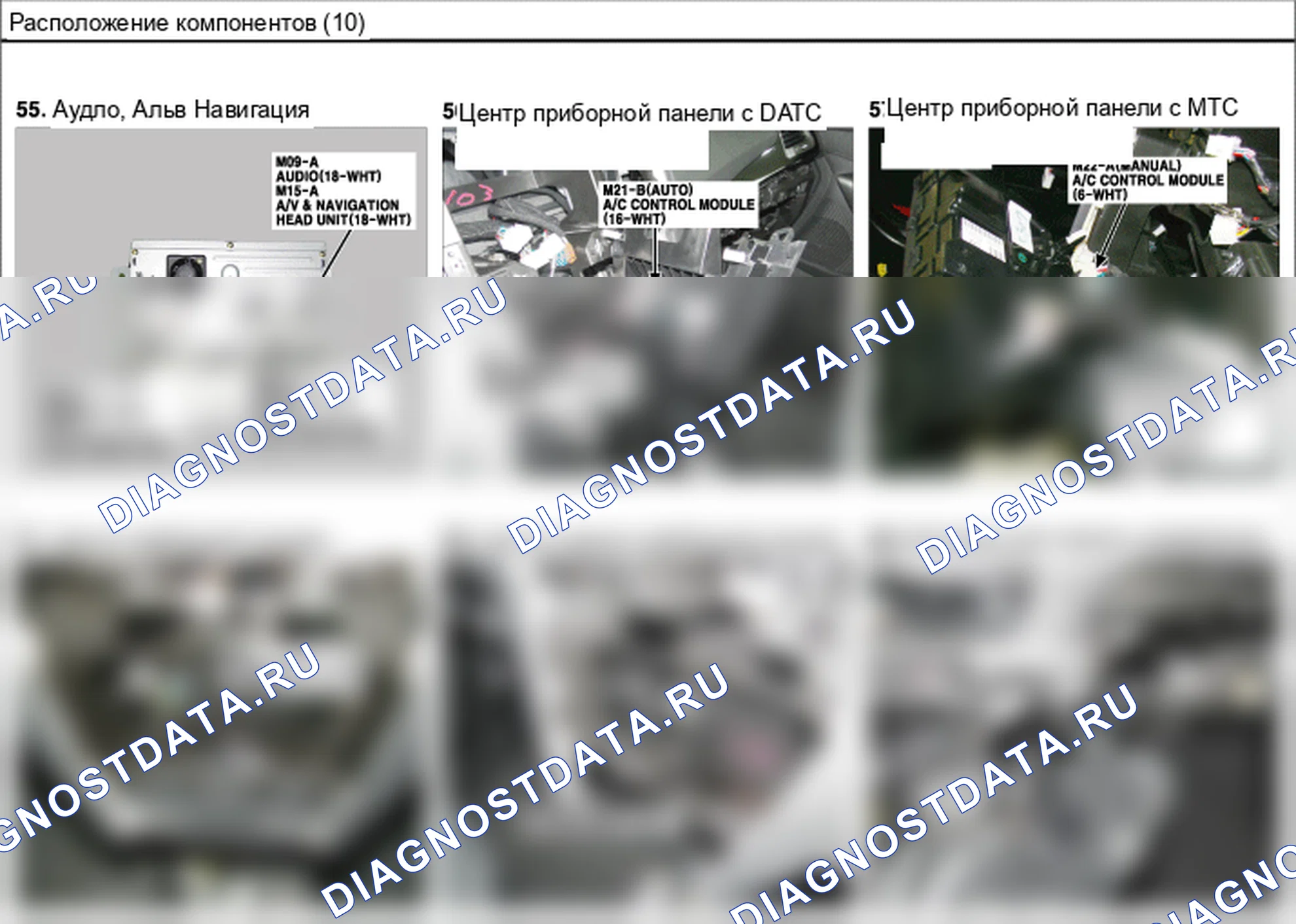 Расположение компонентов — Электросхема расположения компонентов — Электросхема расположения компонентов, Схема 19 из 54. Hyundai Santafe Sport DMA (2014-2017)