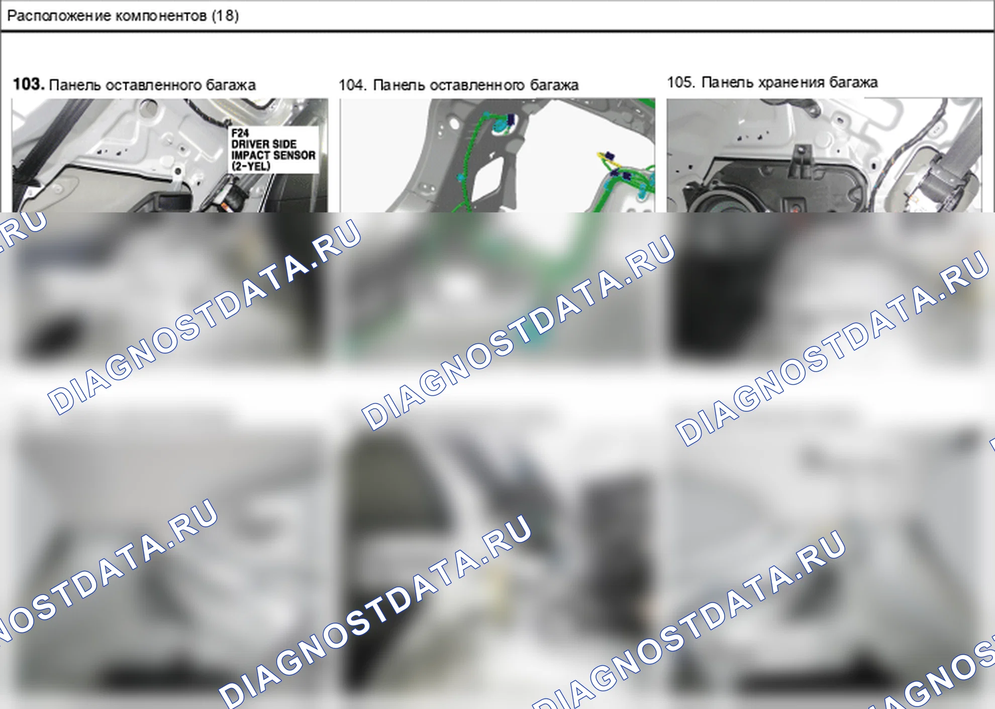 Расположение компонентов — Электросхема расположения компонентов — Электросхема расположения компонентов, Схема 36 из 54. Hyundai Santafe Sport DMA (2014-2017)