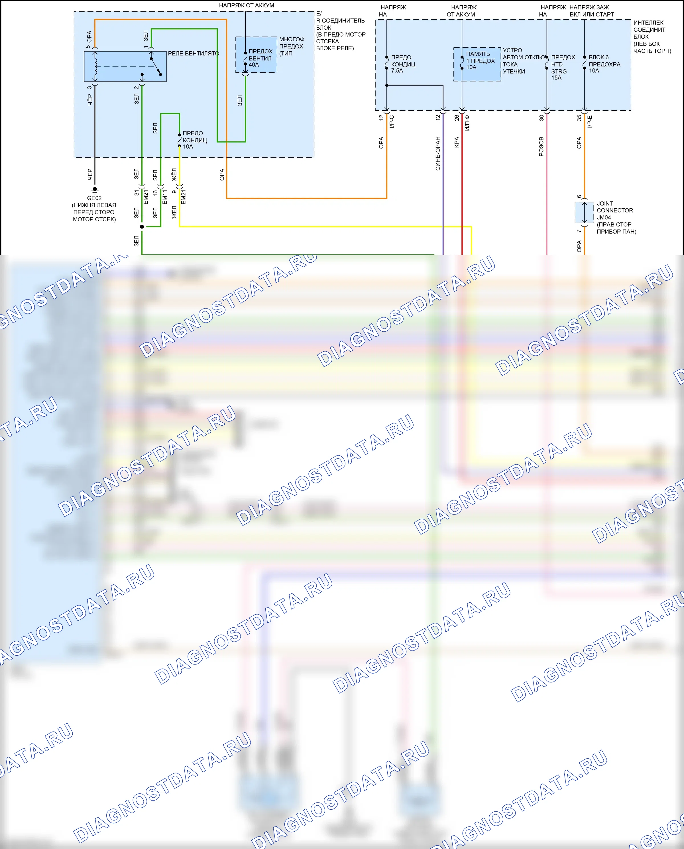 Кондиционер 2.4л — 2.4л, электросхема климат контроля — 2.4л, электросхема климат контроля (1 из 3). Hyundai Sonata VII (2014-2017)