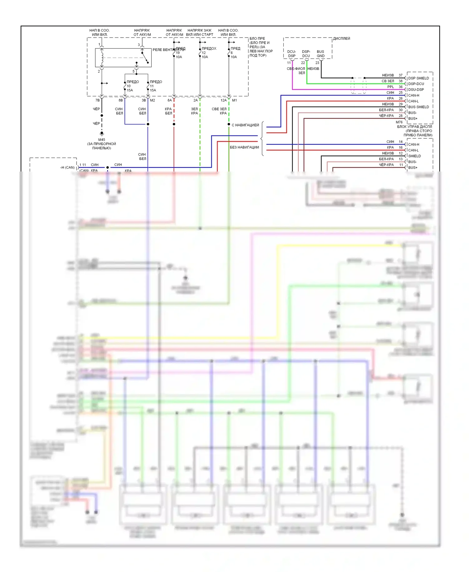 Кондиционирование воздуха — Электросхема климат контроля — Электросхема климат контроля (1 из 2). Infiniti FX35 I (2002-2006)