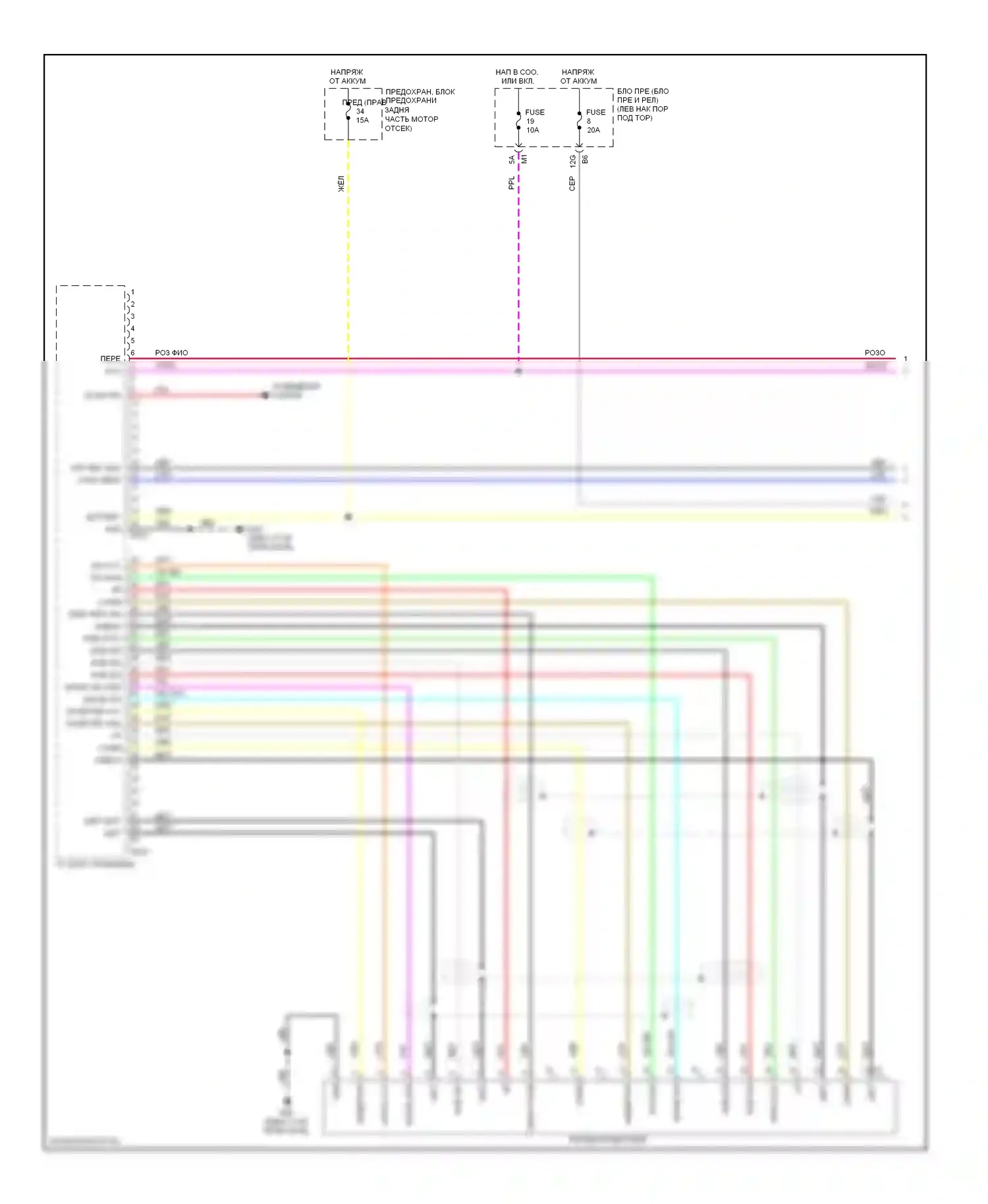 Магнитола — Электросхема магнитолы, без навигации — Электросхема магнитолы, без навигации (1 из 4). Infiniti FX50 II (2008-2012)