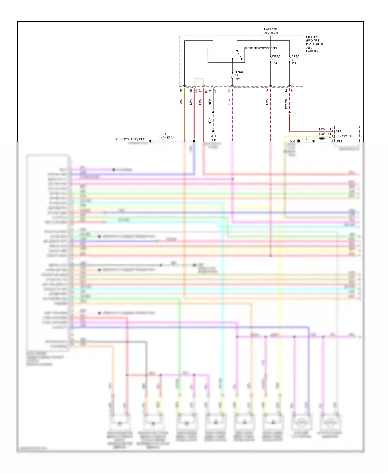 Освещение салона — Электросхема освещения салона — Электросхема освещения салона (1 из 3). Infiniti FX50 II (2008-2012)