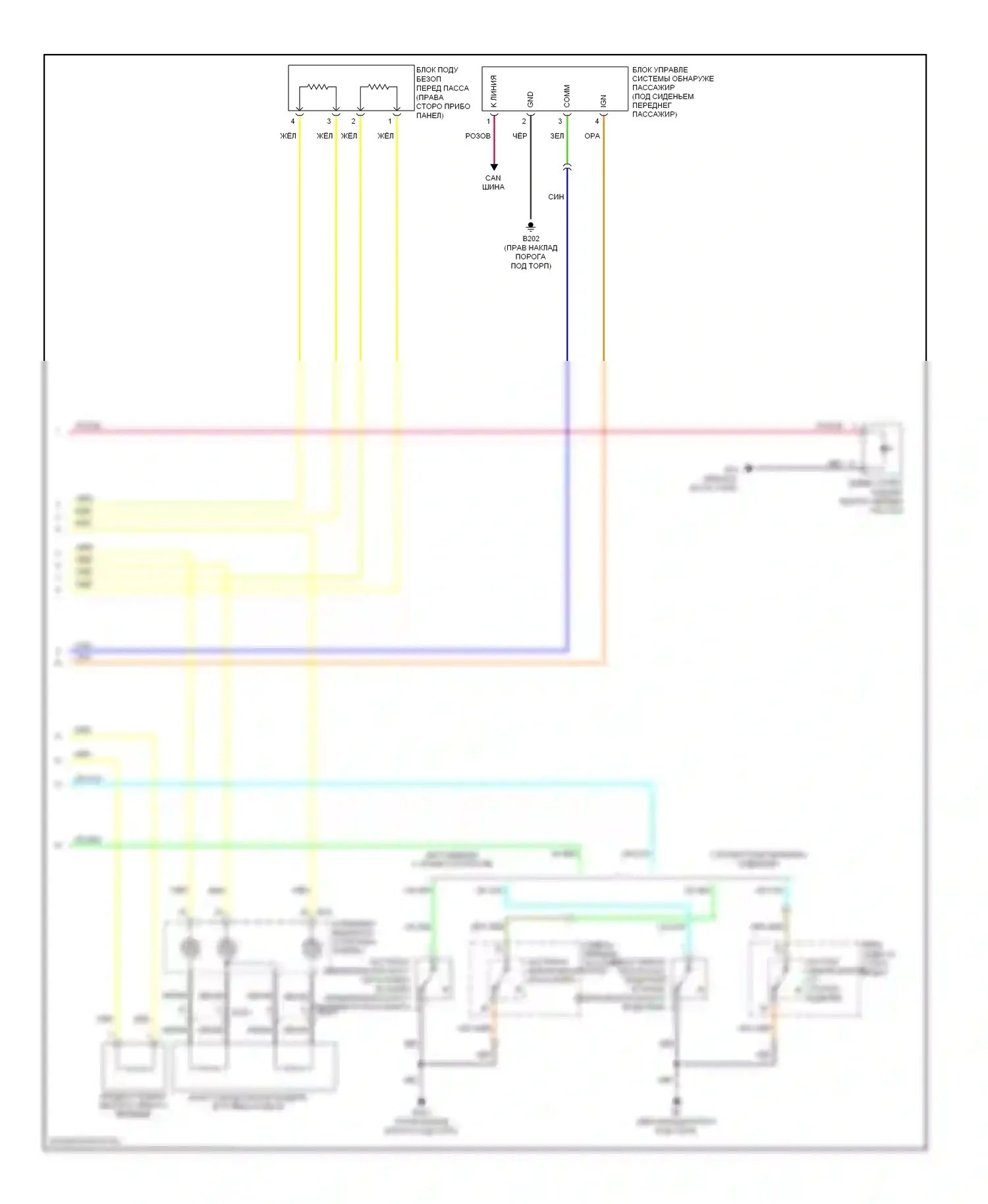 Подушки безопасности — Электросхема подушек безопасности — Электросхема подушек безопасности (2 из 2). Infiniti FX50 II (2008-2012)