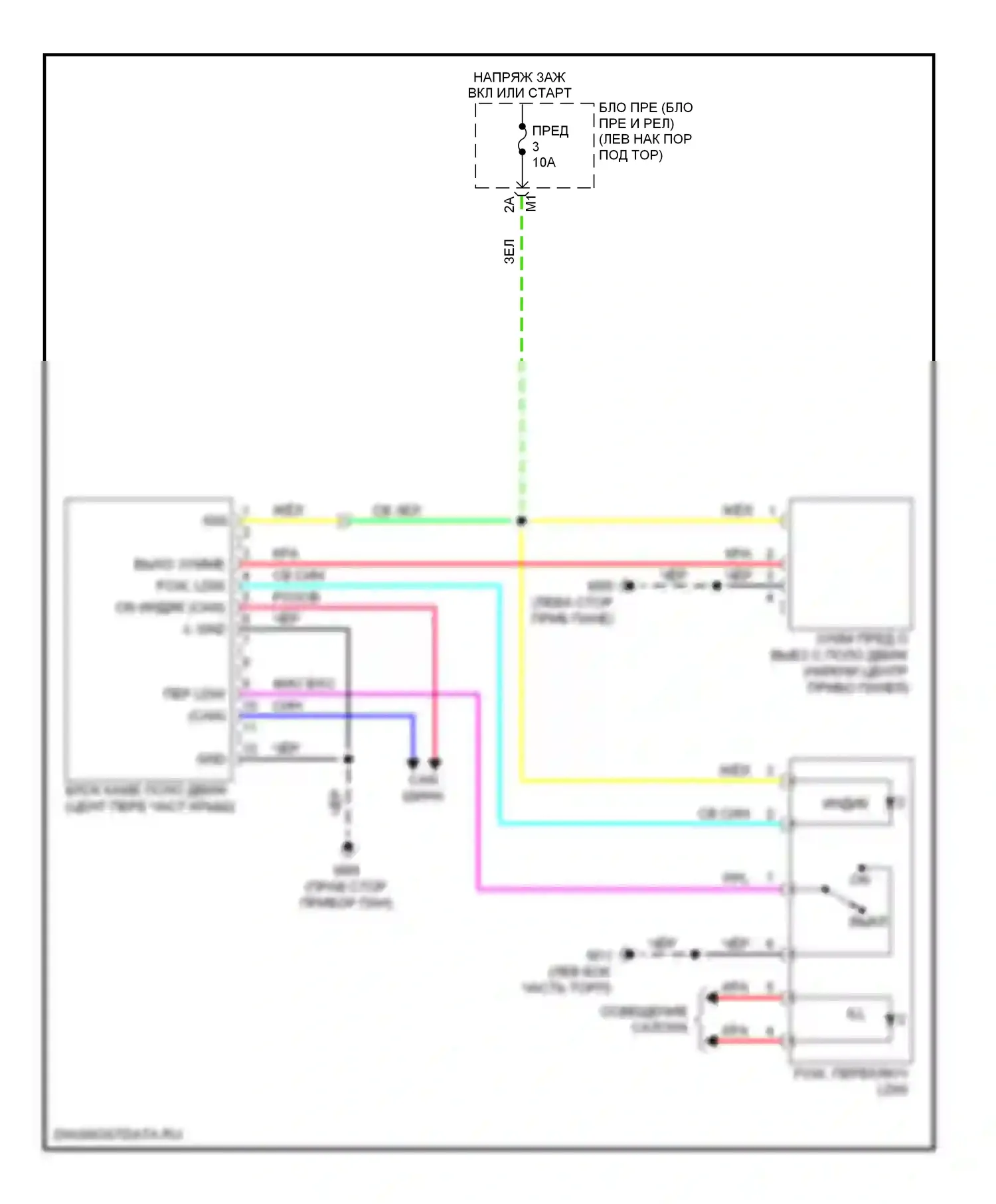 Системы помощи водителю — Электросхема сигнализации о выезде с полосы движения — Электросхема сигнализации о выезде с полосы движения. Infiniti FX50 II (2008-2012)