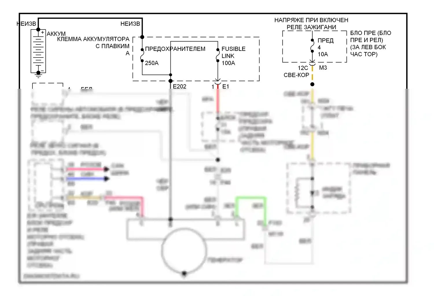 Стартер/генератор — Электросхема генератора — Электросхема генератора. Infiniti M37 IV (2010-2014)