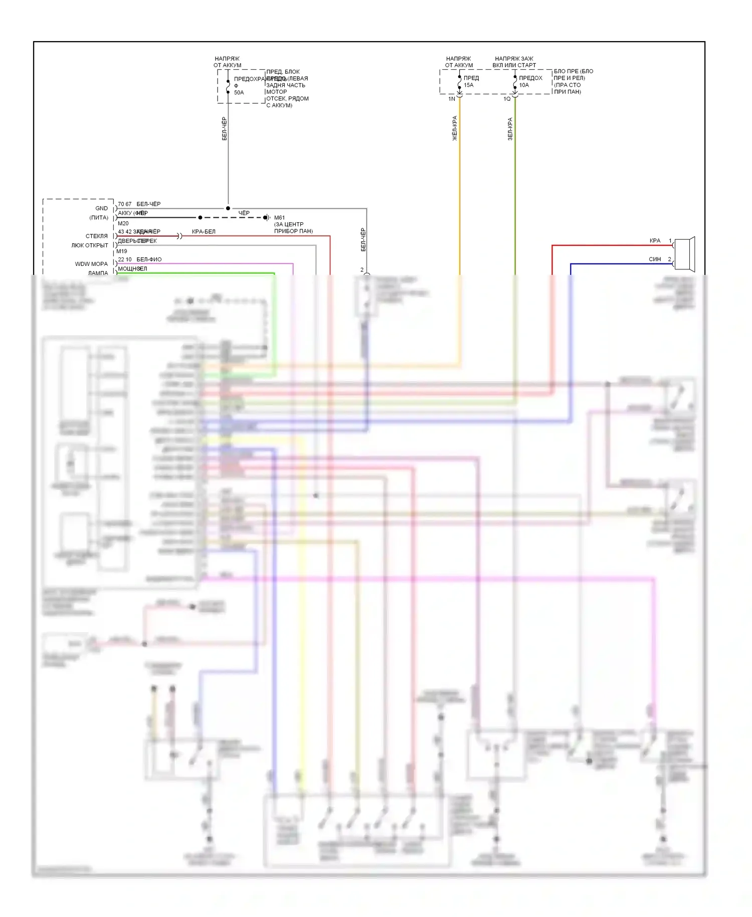 Багажник, задняя дверь, лючок топливного бака — Электросхема автоматической задней двери — Электросхема автоматической задней двери. Infiniti QX56 I (2004-2007)
