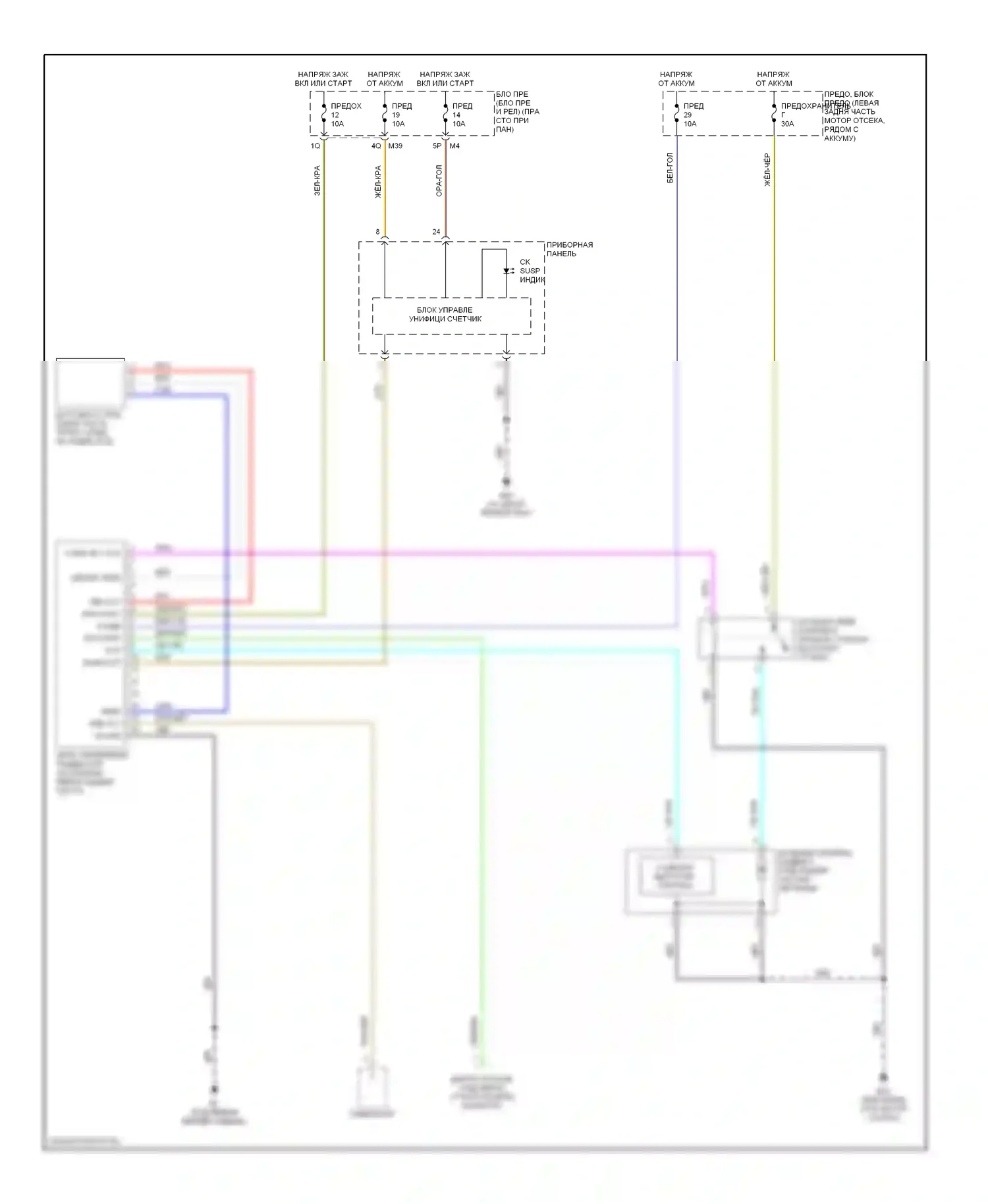 Электронная подвеска — Электросхема электронной подвески — Электросхема электронной подвески. Infiniti QX56 I (2004-2007)