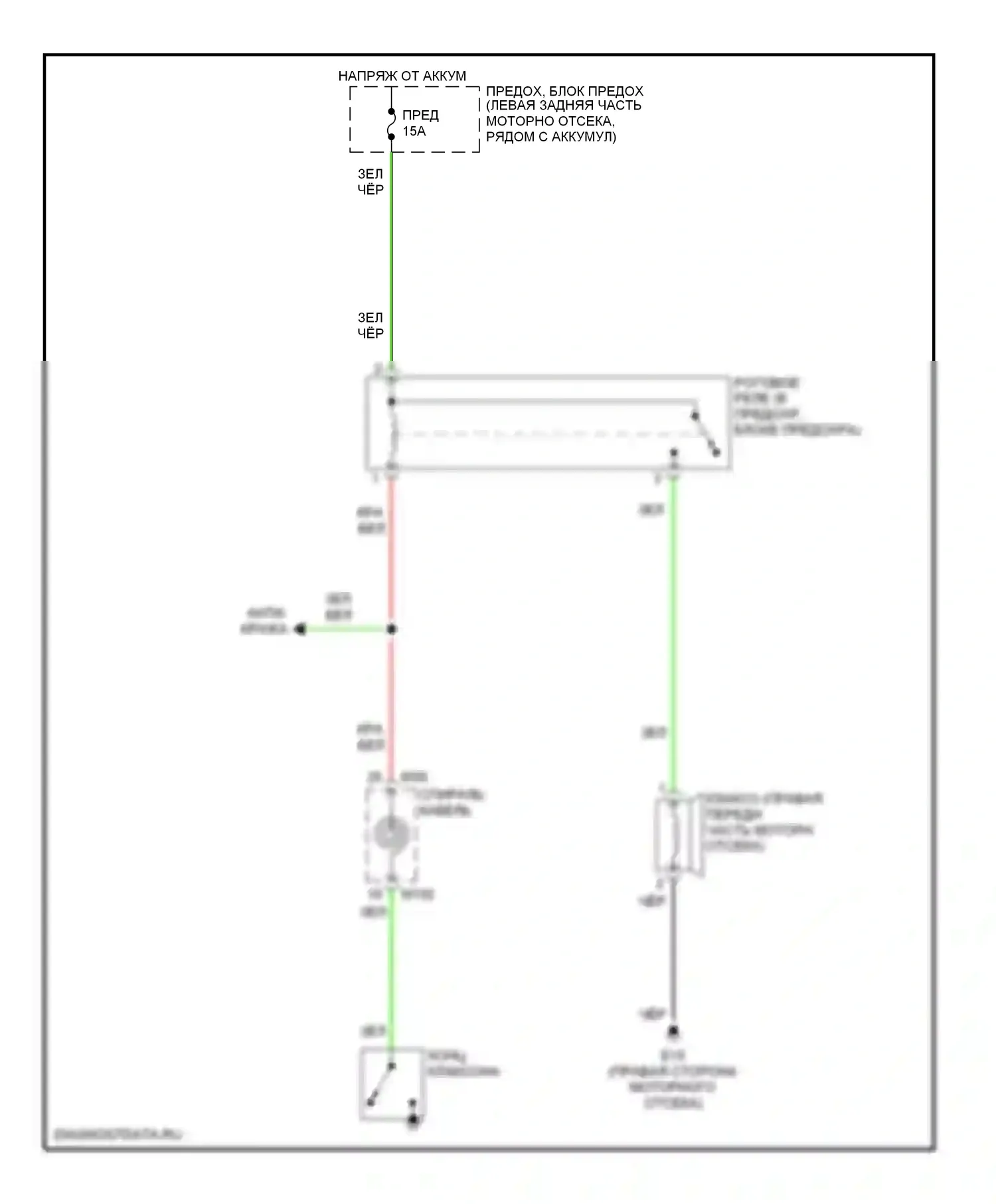 Клаксон — Электросхема клаксона — Электросхема клаксона. Infiniti QX56 I (2004-2007)