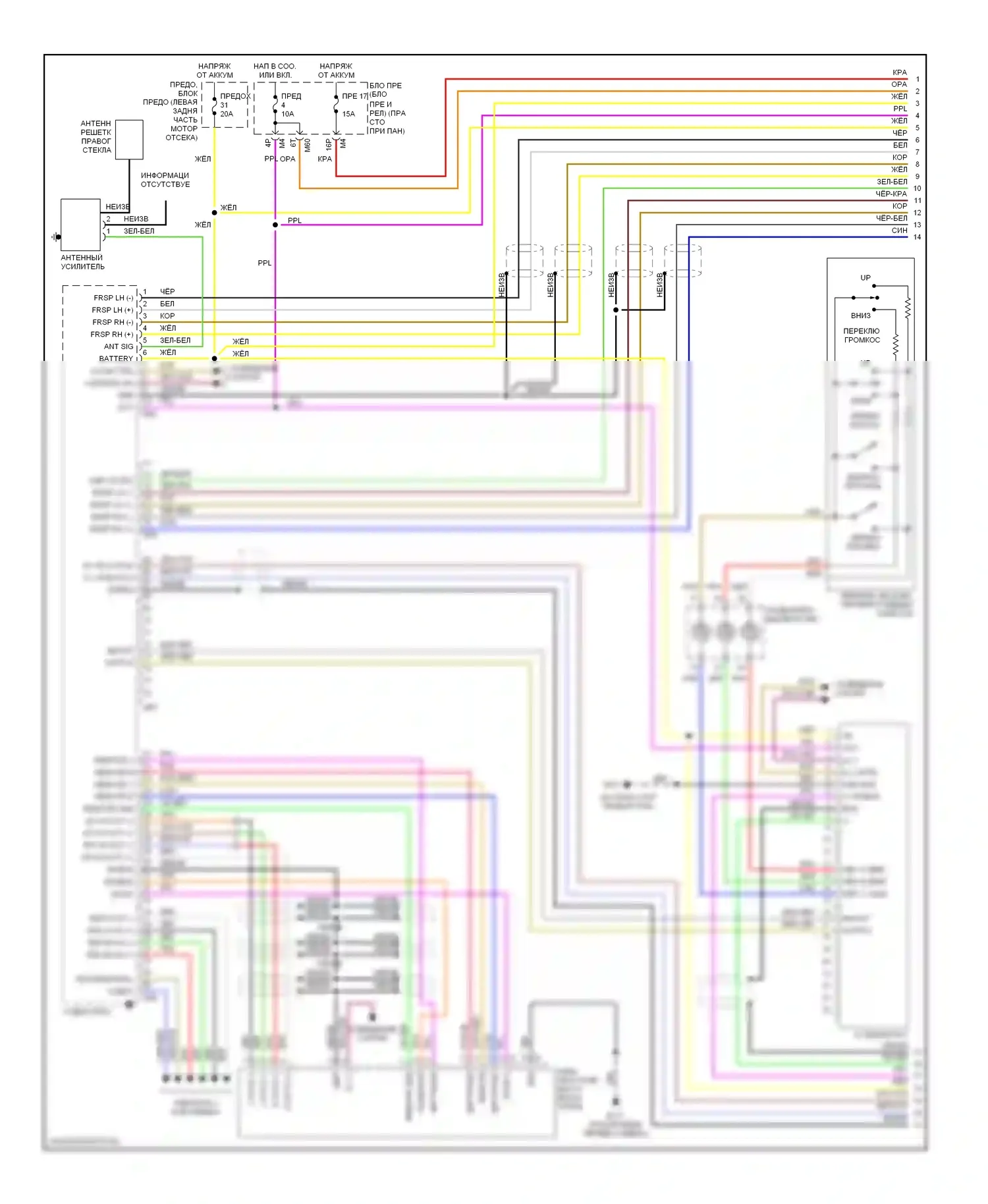 Магнитола — Электросхема магнитолы — Электросхема магнитолы (1 из 3). Infiniti QX56 I (2004-2007)