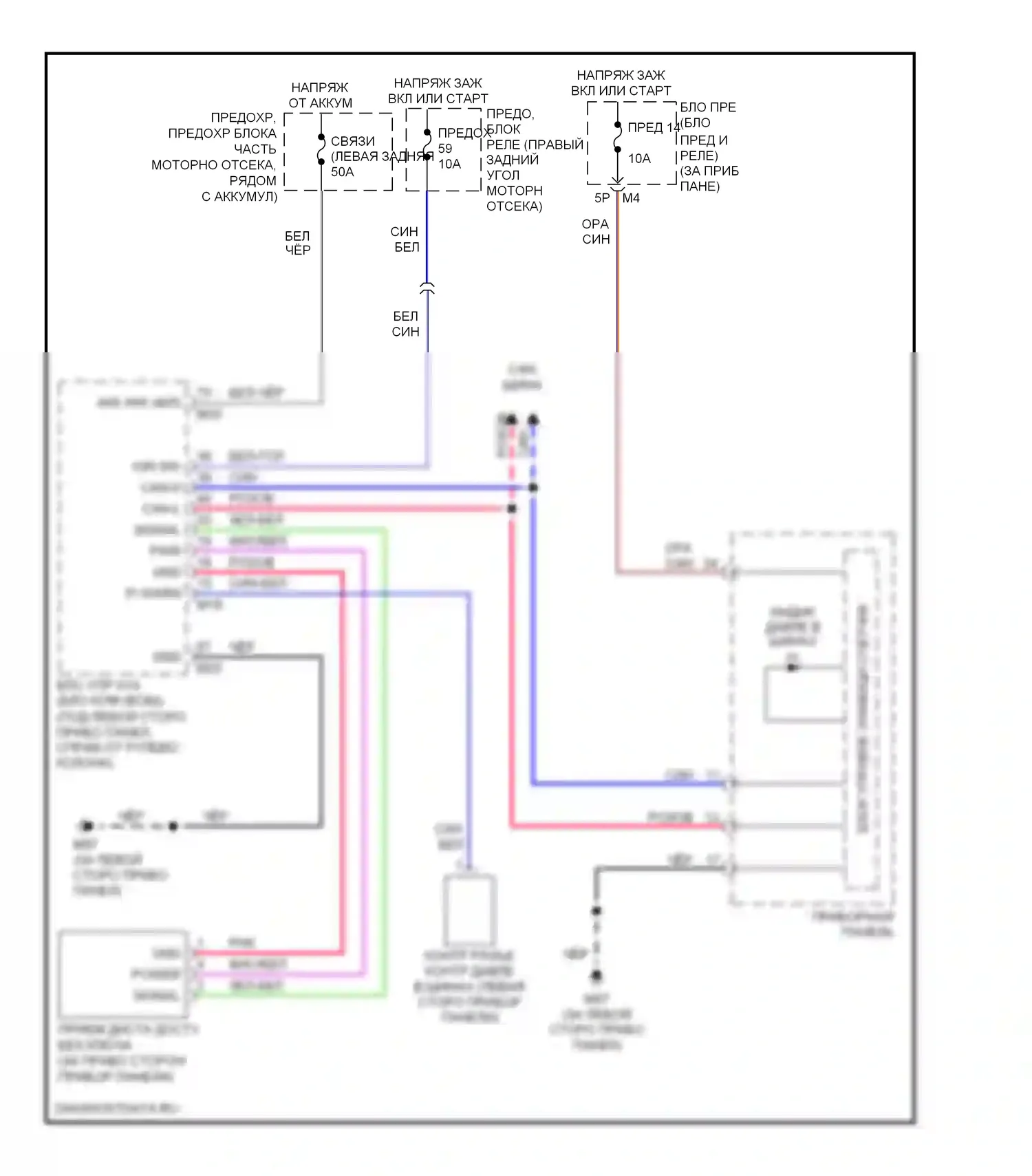 Предупреждение — Электросхема контроля давления в шинах — Электросхема контроля давления в шинах. Infiniti QX56 I (2004-2007)