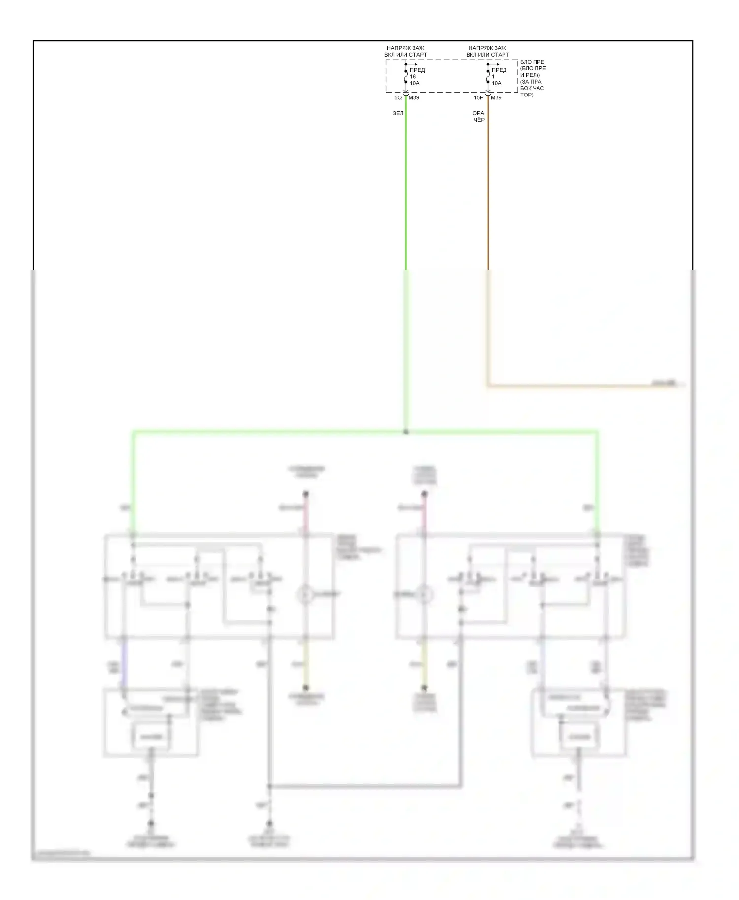 Сиденья — Электросхема обогреваемых сидений — Электросхема обогреваемых сидений (1 из 2). Infiniti QX56 I (2004-2007)