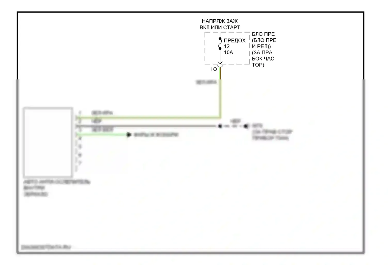 Управление зеркалами заднего вида — Зеркало заднего вида с автозатемнением электросхема — Зеркало заднего вида с автозатемнением электросхема. Infiniti QX56 I (2004-2007)