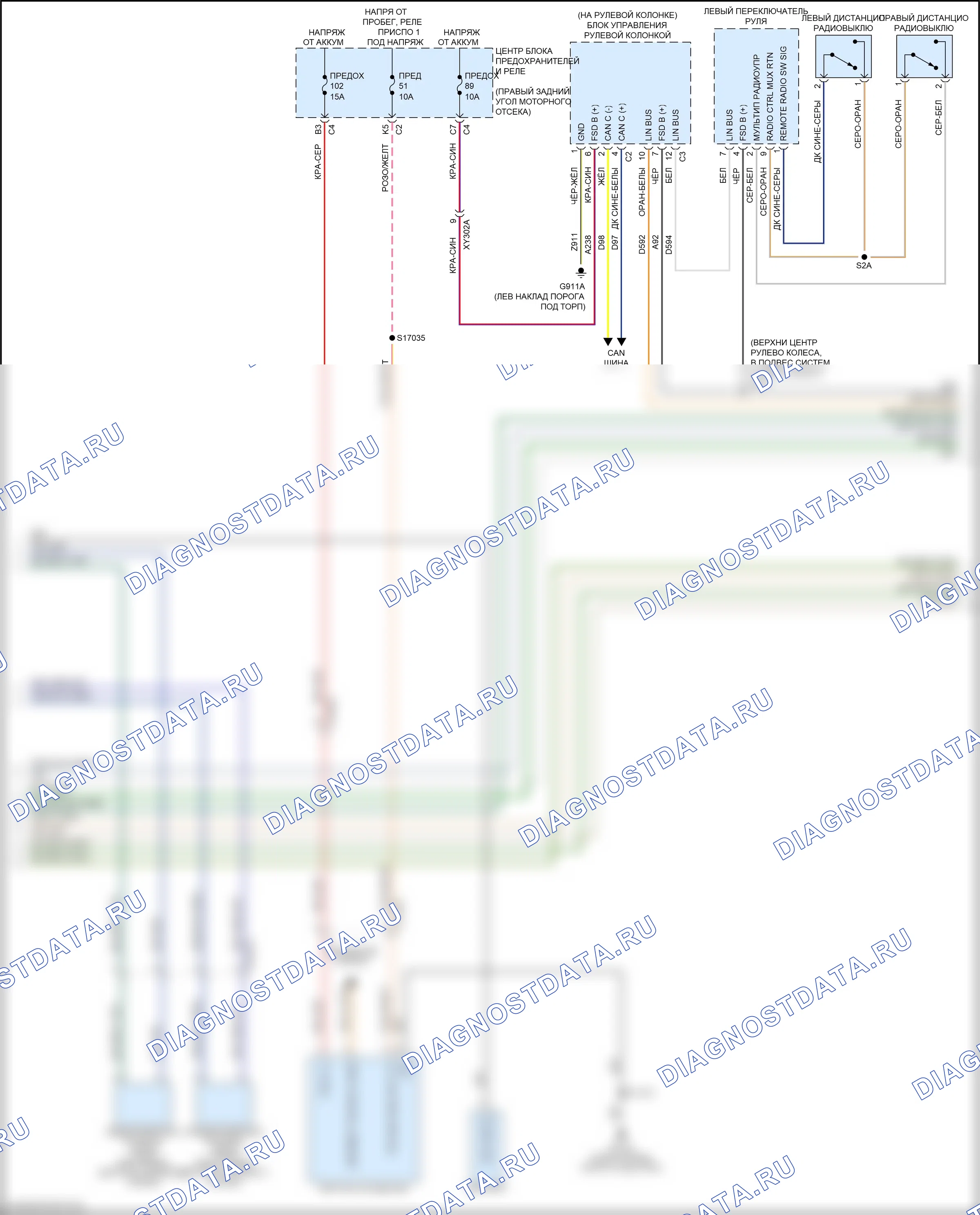 Магнитола — Электросхема магнитолы, премиум — Электросхема магнитолы, премиум (2 из 3). Jeep Gladiator JT (2019-2023)
