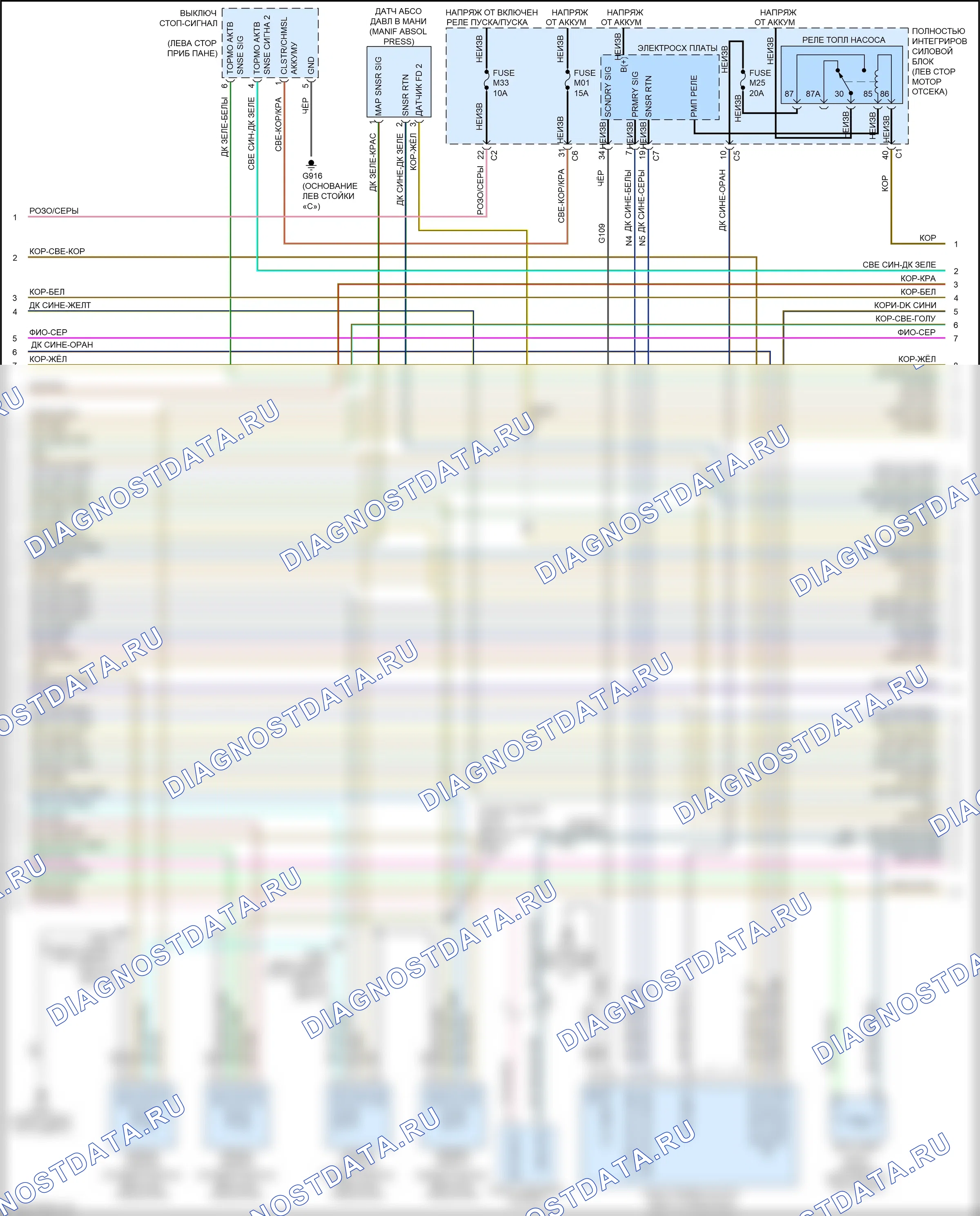 Двигатель — Электросхема двигателя 5.7л — Электросхема двигателя 5.7л (2 из 5). Jeep Grand Cherokee WK2 (2010-2013)