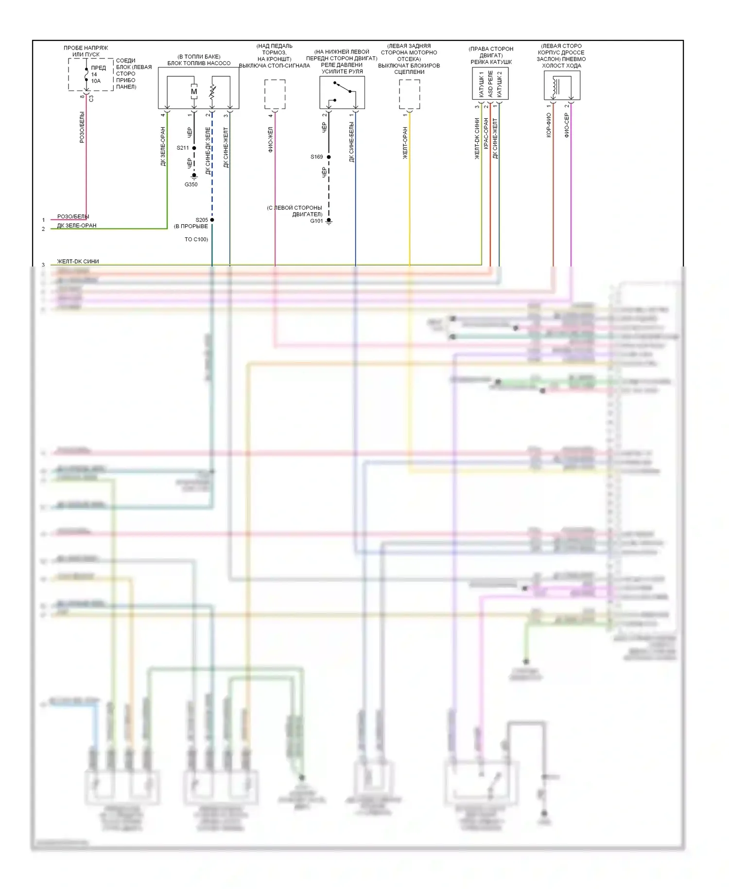 Двигатель — Электросхема двигателя 2.4л — Электросхема двигателя 2.4л (3 из 3). Jeep Liberty I (2001-2007)