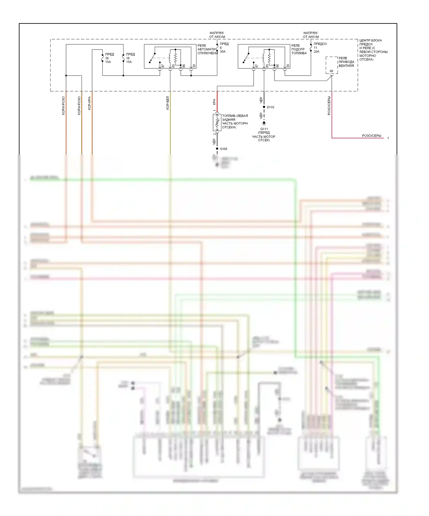 Двигатель — Электросхема двигателя 2,8л дизеля — Электросхема двигателя 2,8л дизеля (3 из 4). Jeep Liberty I (2001-2007)