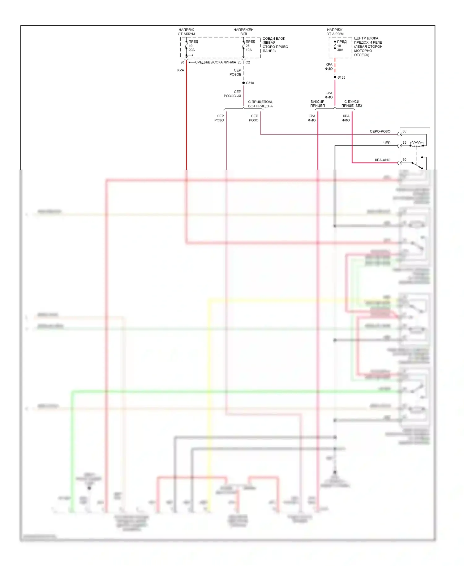 Фары и фонари — Электросхема фар и фонарей — Электросхема фар и фонарей (2 из 2). Jeep Liberty I (2001-2007)