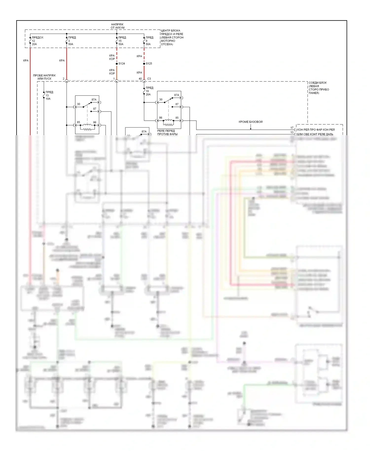 Фары — Электросхема фар, с дрелью — Электросхема фар, с дрелью. Jeep Liberty I (2001-2007)