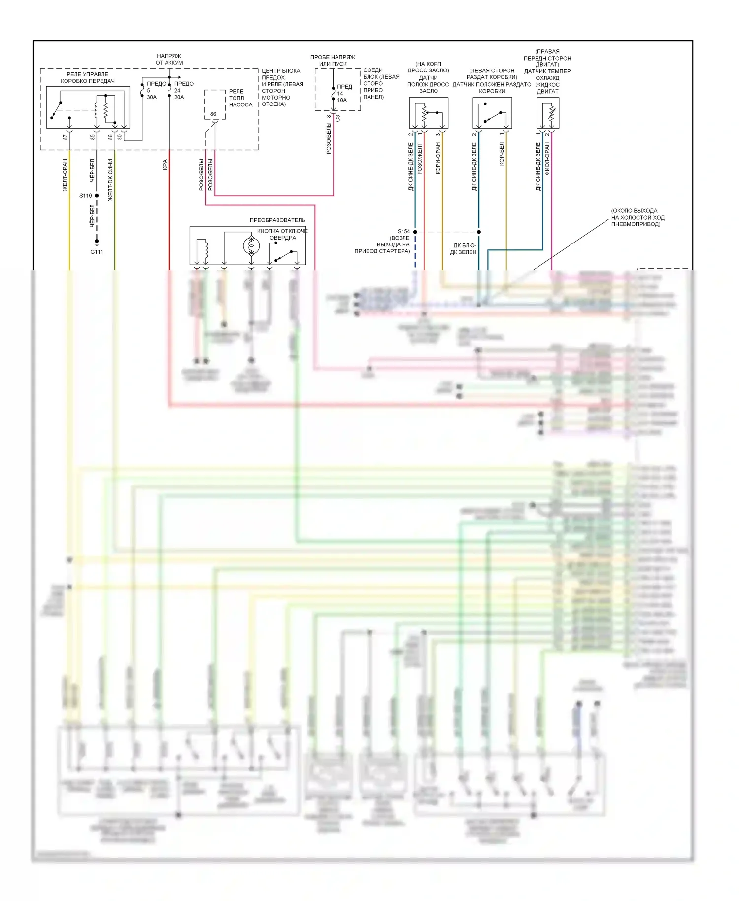 Коробка передач 3,7л — 3.7l, электросхема автоматической коробки передач — 3.7l, электросхема автоматической коробки передач. Jeep Liberty I (2001-2007)