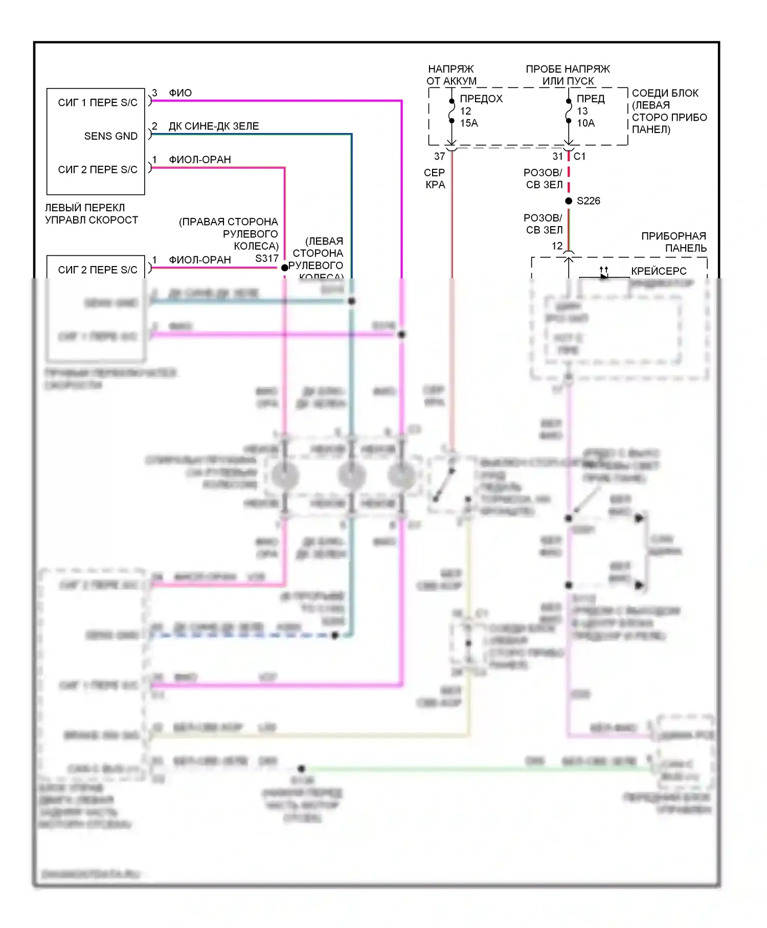 Круиз-контроль 2,8л дизель — 2,8л дизеля, электросхема круиз-контроля — 2,8л дизеля, электросхема круиз-контроля. Jeep Liberty I (2001-2007)