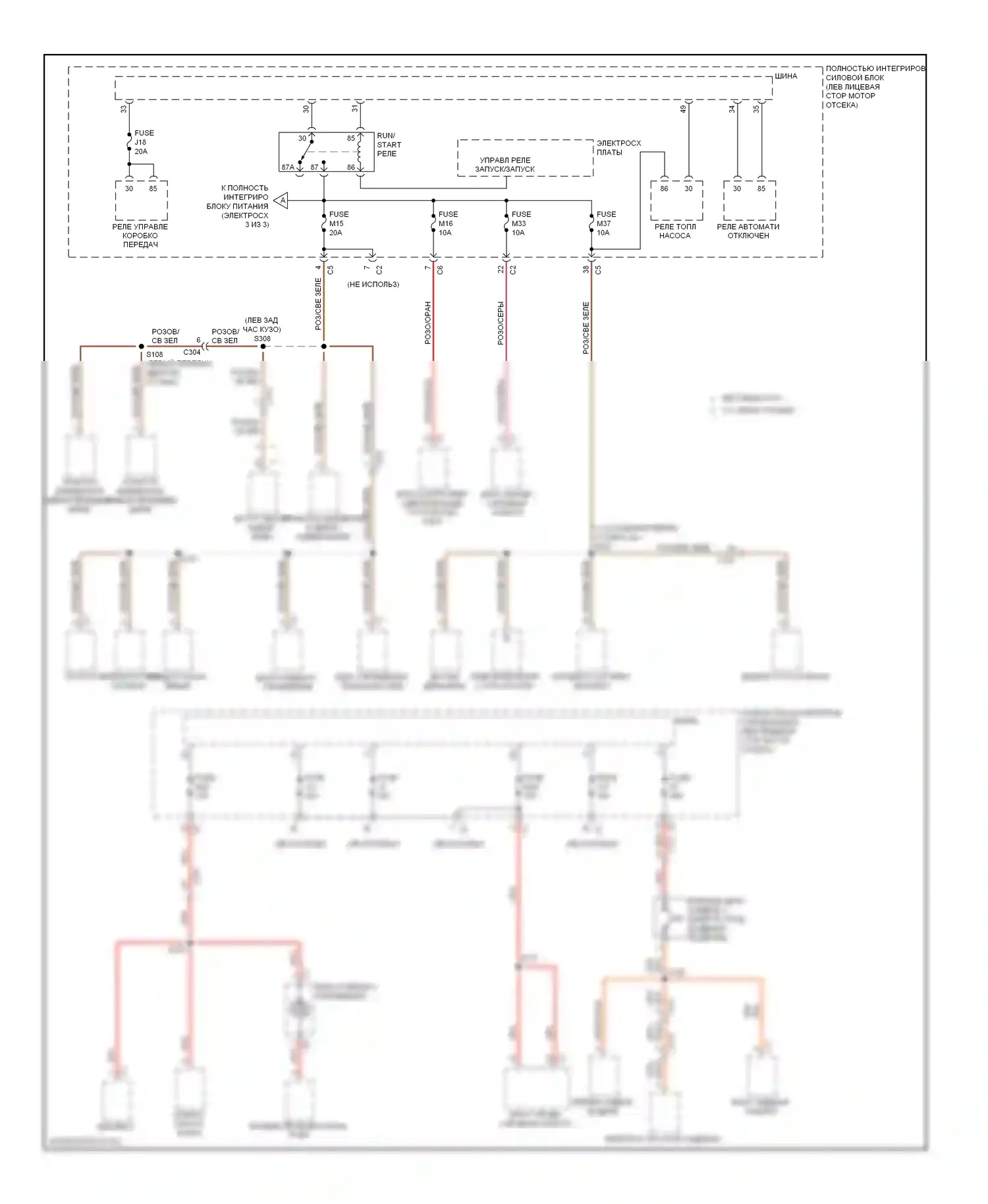 Блок предохранителей и реле — Электросхема блока предохранителей реле — Электросхема блока предохранителей реле (2 из 3). Jeep Liberty II (2007-2012)