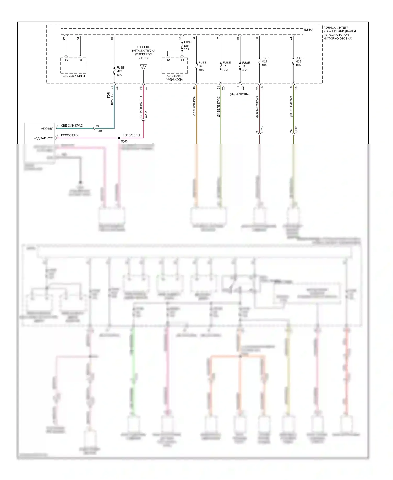 Блок предохранителей и реле — Электросхема блока предохранителей реле — Электросхема блока предохранителей реле (3 из 3). Jeep Liberty II (2007-2012)
