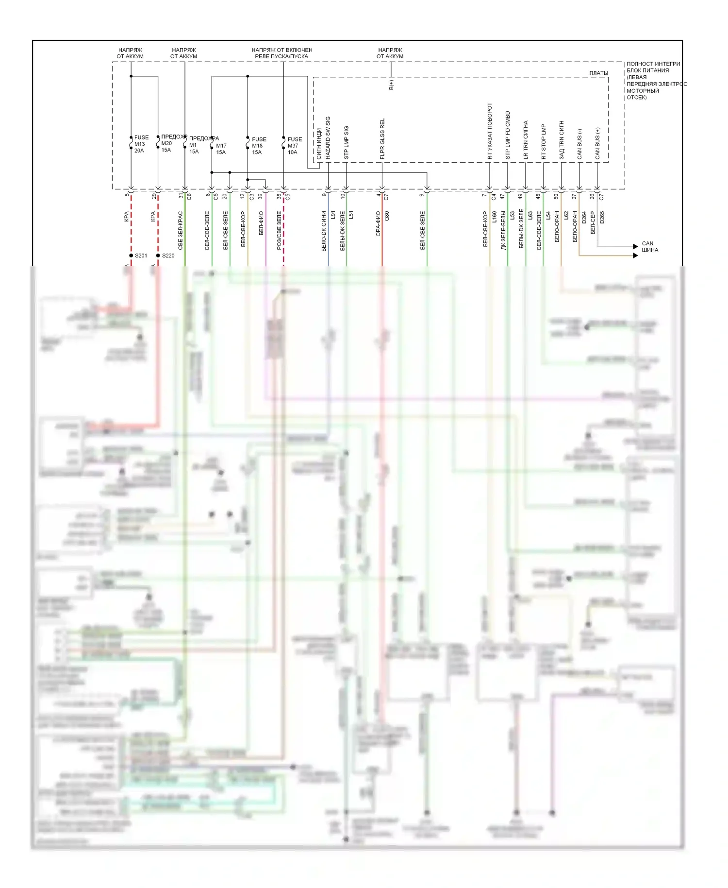 Фары и фонари — Электросхема фар и фонарей — Электросхема фар и фонарей. Jeep Liberty II (2007-2012)
