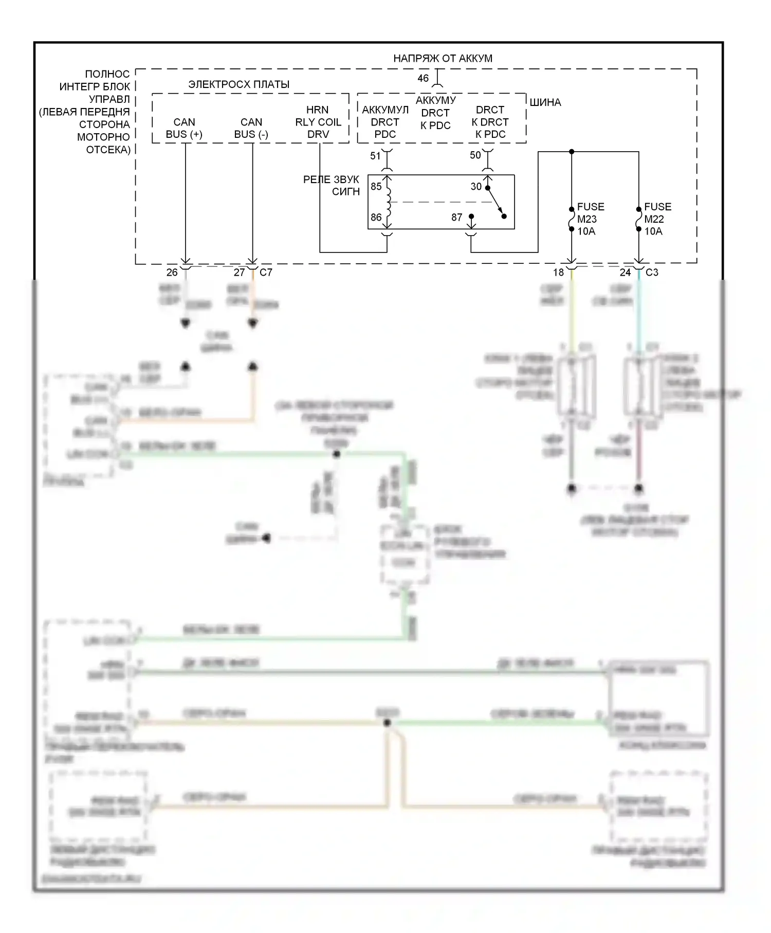 Клаксон — Электросхема клаксона — Электросхема клаксона. Jeep Liberty II (2007-2012)