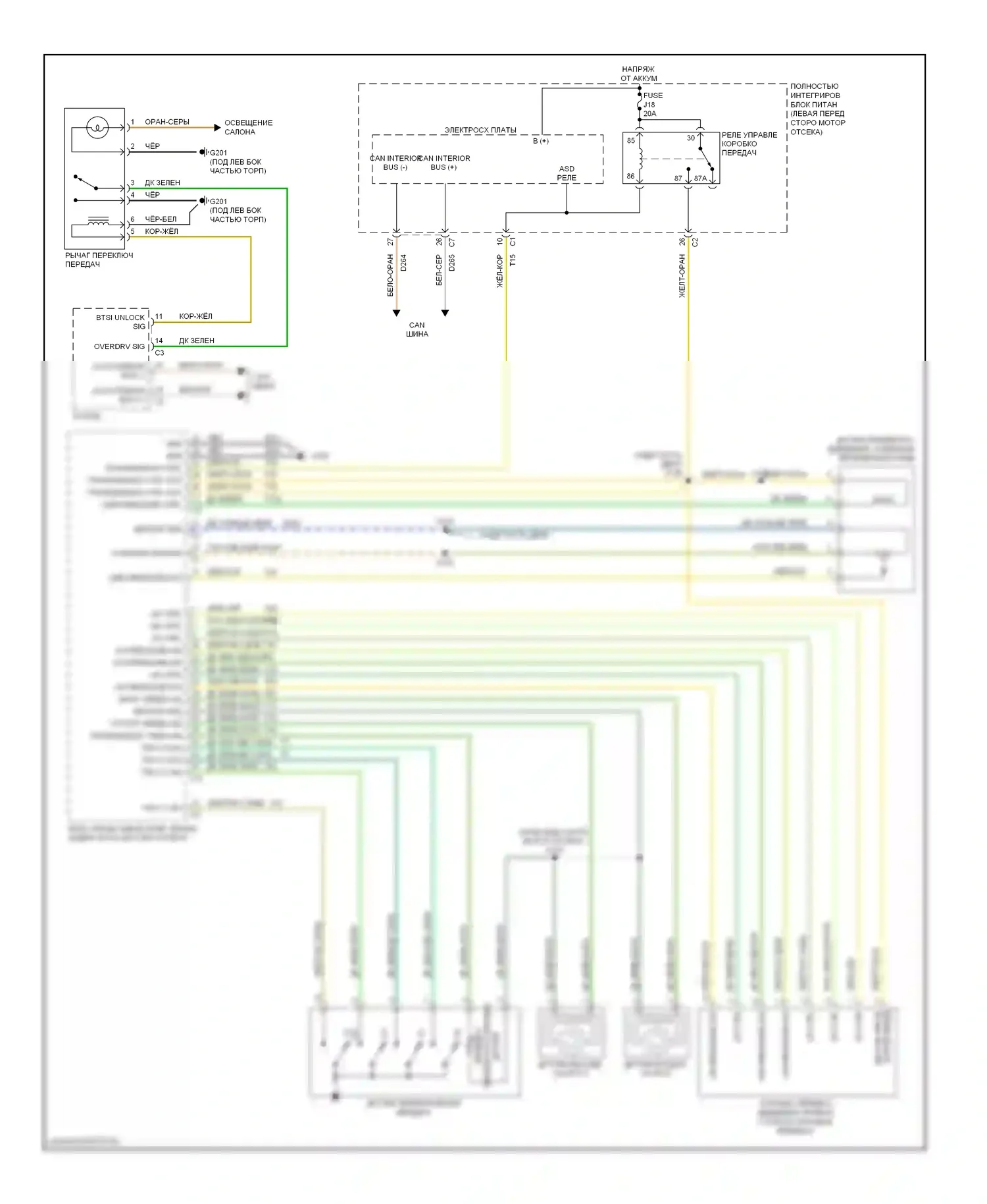 Коробка передач — Электросхема автоматической коробки передач — Электросхема автоматической коробки передач. Jeep Liberty II (2007-2012)